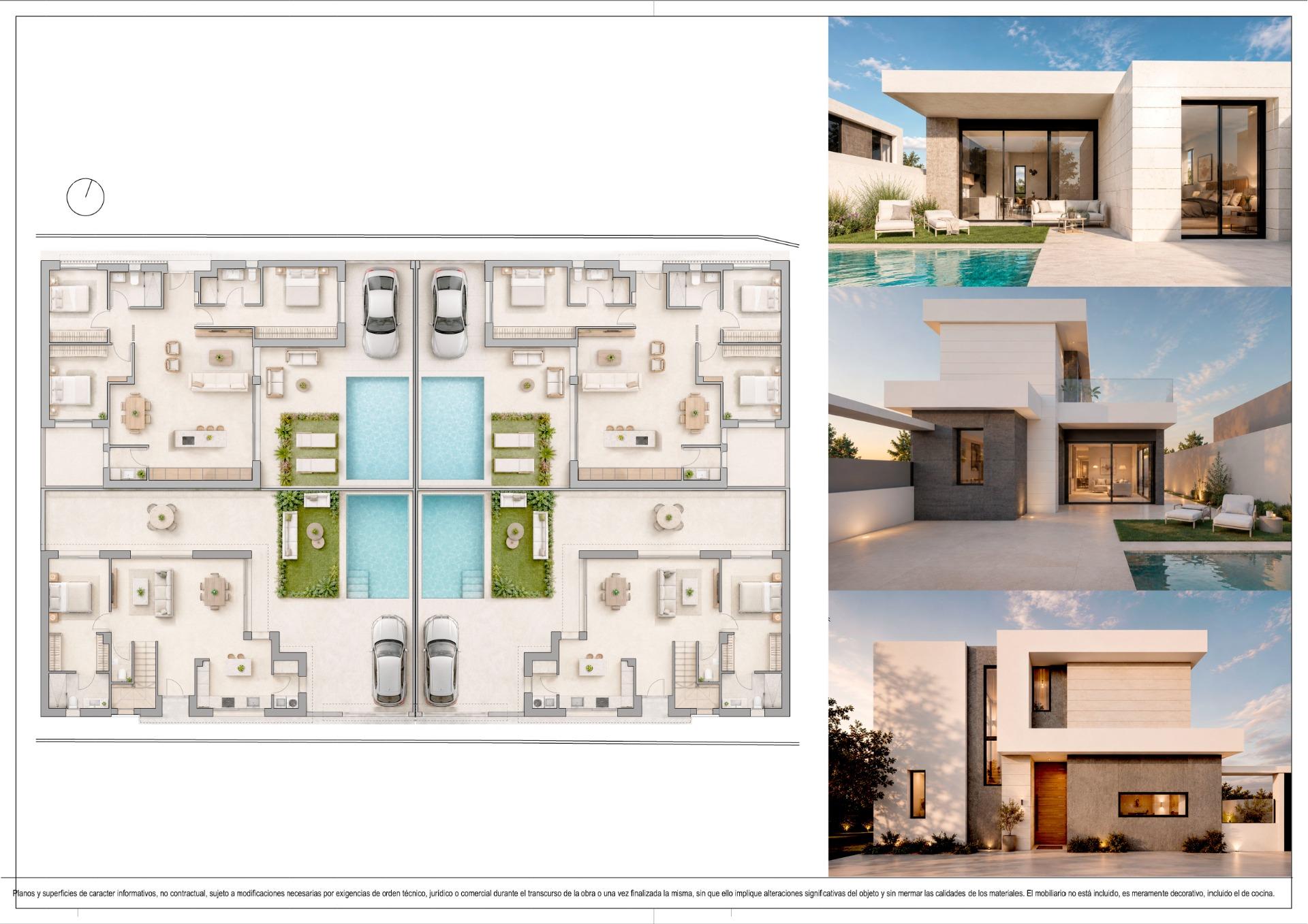 Modern-New-Build-Villas-in-Pilar-de-la-Horadada-Close-to-the-Beach-4 Comfortable New Build Single-Storey 3 Bedroom Villa with Private Pool for Sale in Pilar de la Horadada, Near the Beach