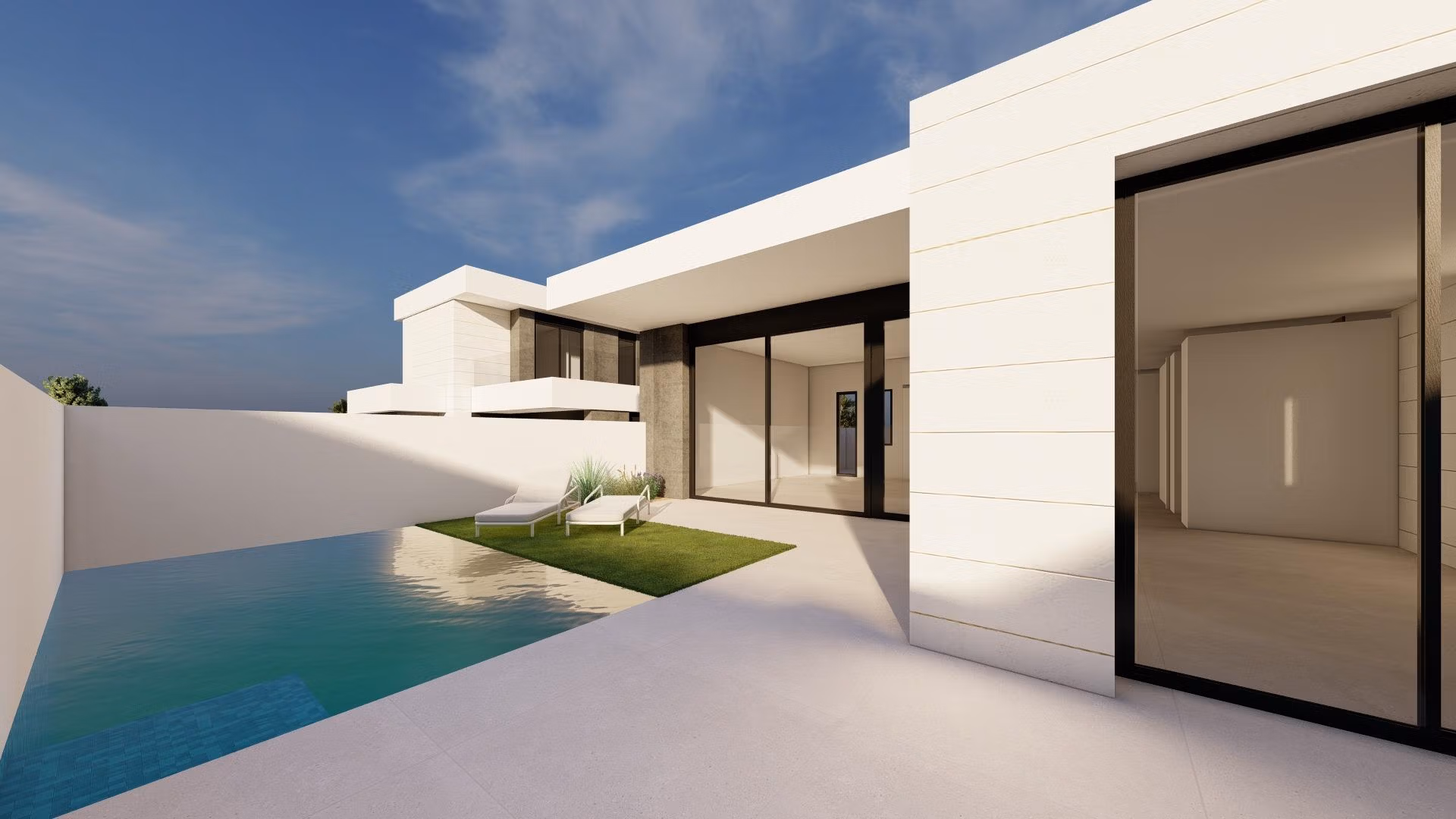 Elegante nieuwbouwvilla met 3 slaapkamers en privézwembad te koop in Pilar de la Horadada, dicht bij het strand