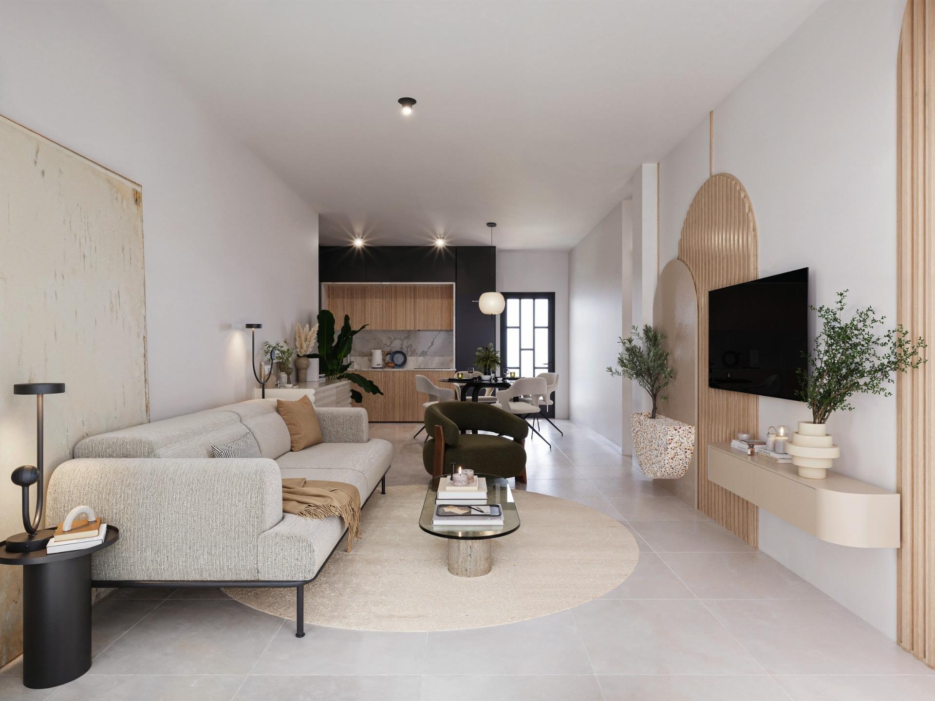 Modern New Build 2 Bedroom Ground Floor Apartment with Private Garden for Sale in San Miguel de Salinas