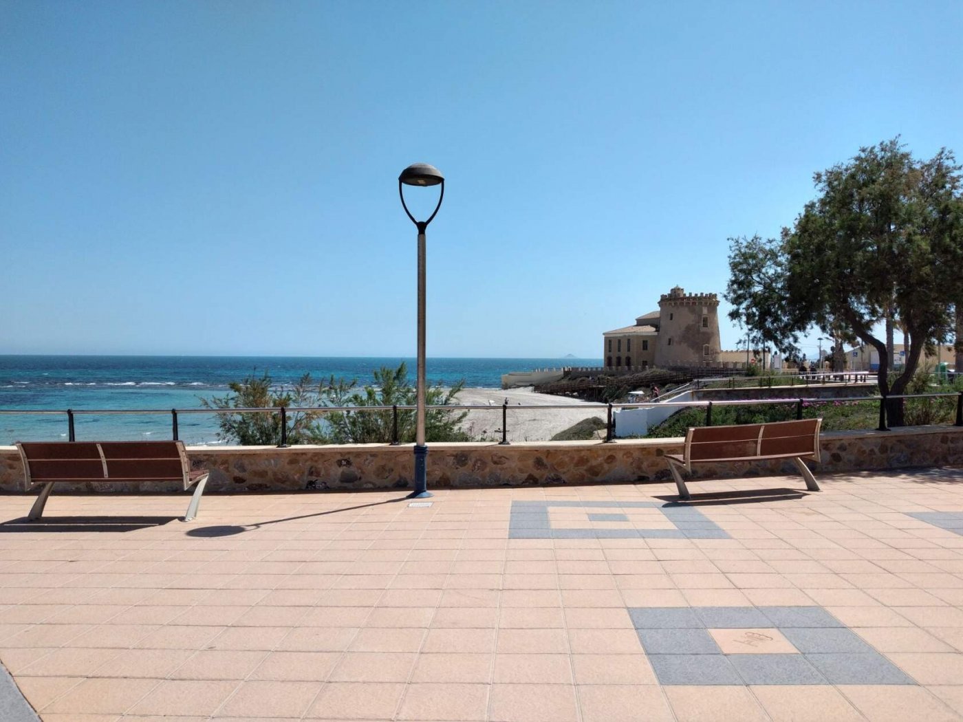 Sun-drenched terrace with panoramic sea views near modern 3-bedroom semi-detached villa in Pilar de la Horadada