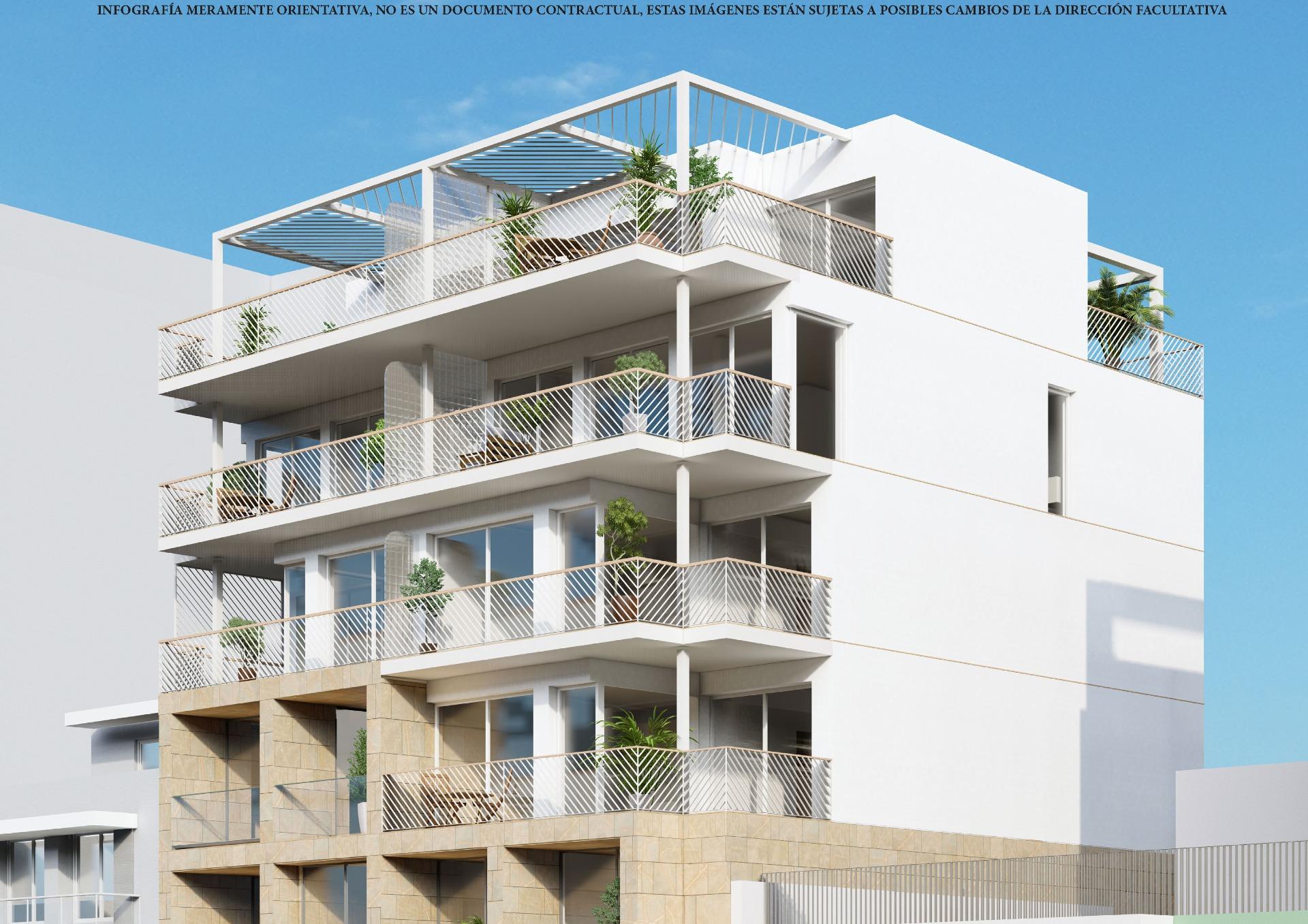 Modern New Build 2 Bedroom Apartment with 42 m² Terrace and Sea Views for Sale in Villajoyosa Centre