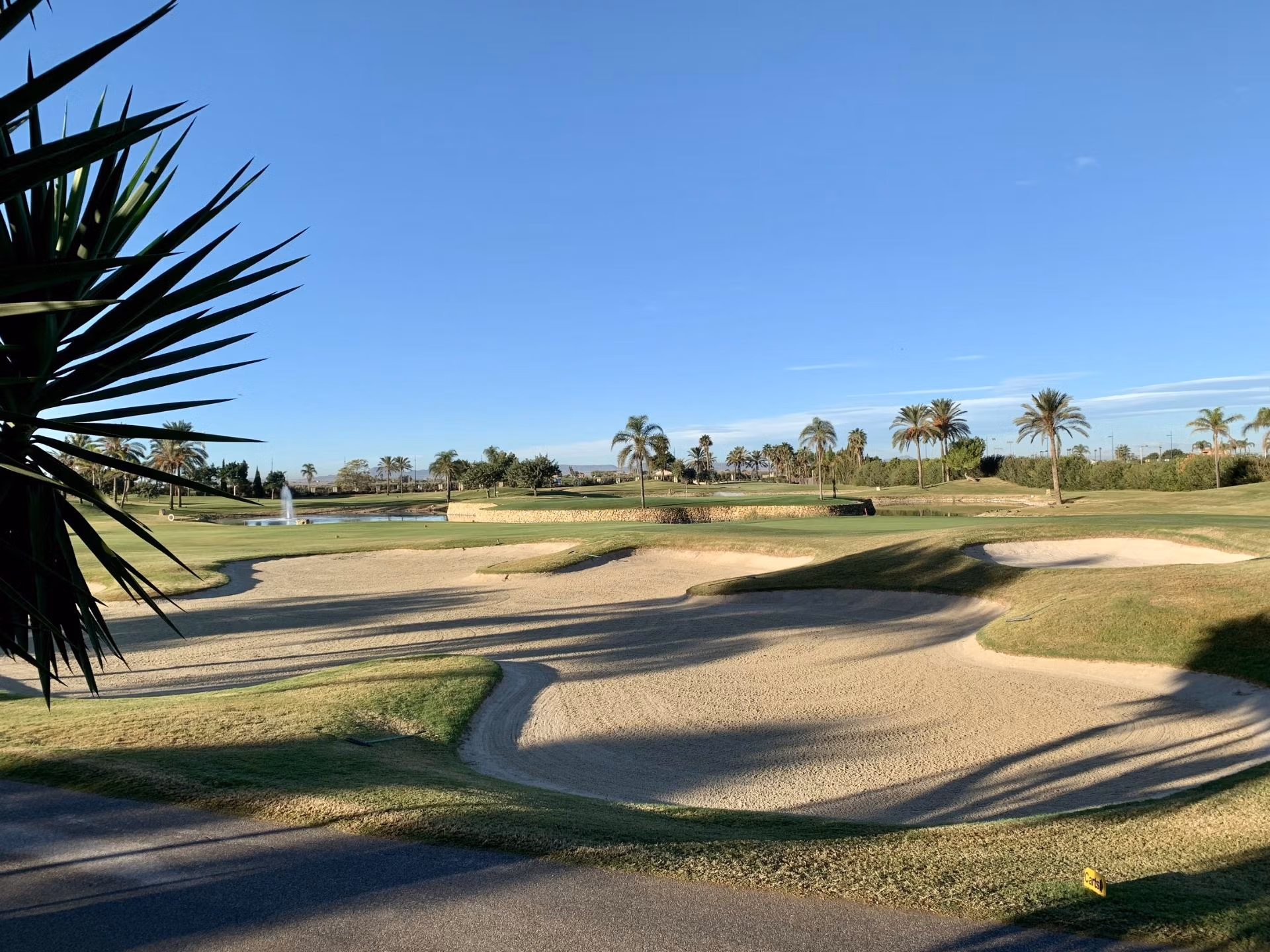Sun-drenched landscaped golf course view from spacious new build 3-bedroom ground floor bungalow in Roda Golf, San Javier