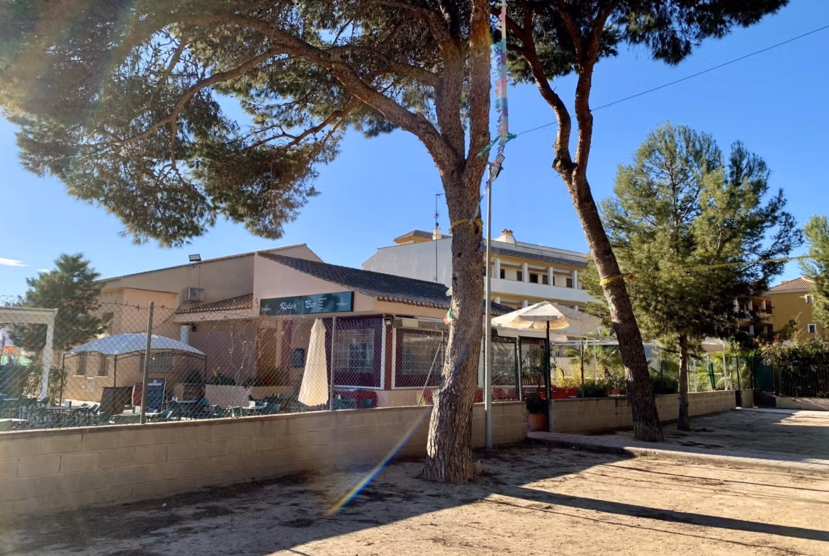 Sunlit exterior of spacious new build 3-bedroom ground floor bungalow with garden in tranquil Roda Golf, San Javier.