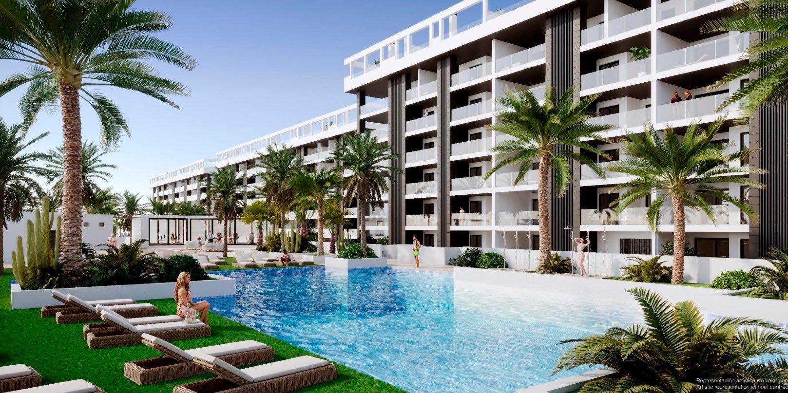 Modern New Build 2 Bedroom Apartment with Sea Views for Sale in Torrevieja – 700m from La Mata Beach