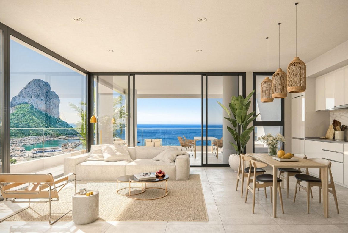 NEW BUILD LUXURY PENTHOUSES WITH THE SEA VIEWS IN CALPE in Playa del Bol