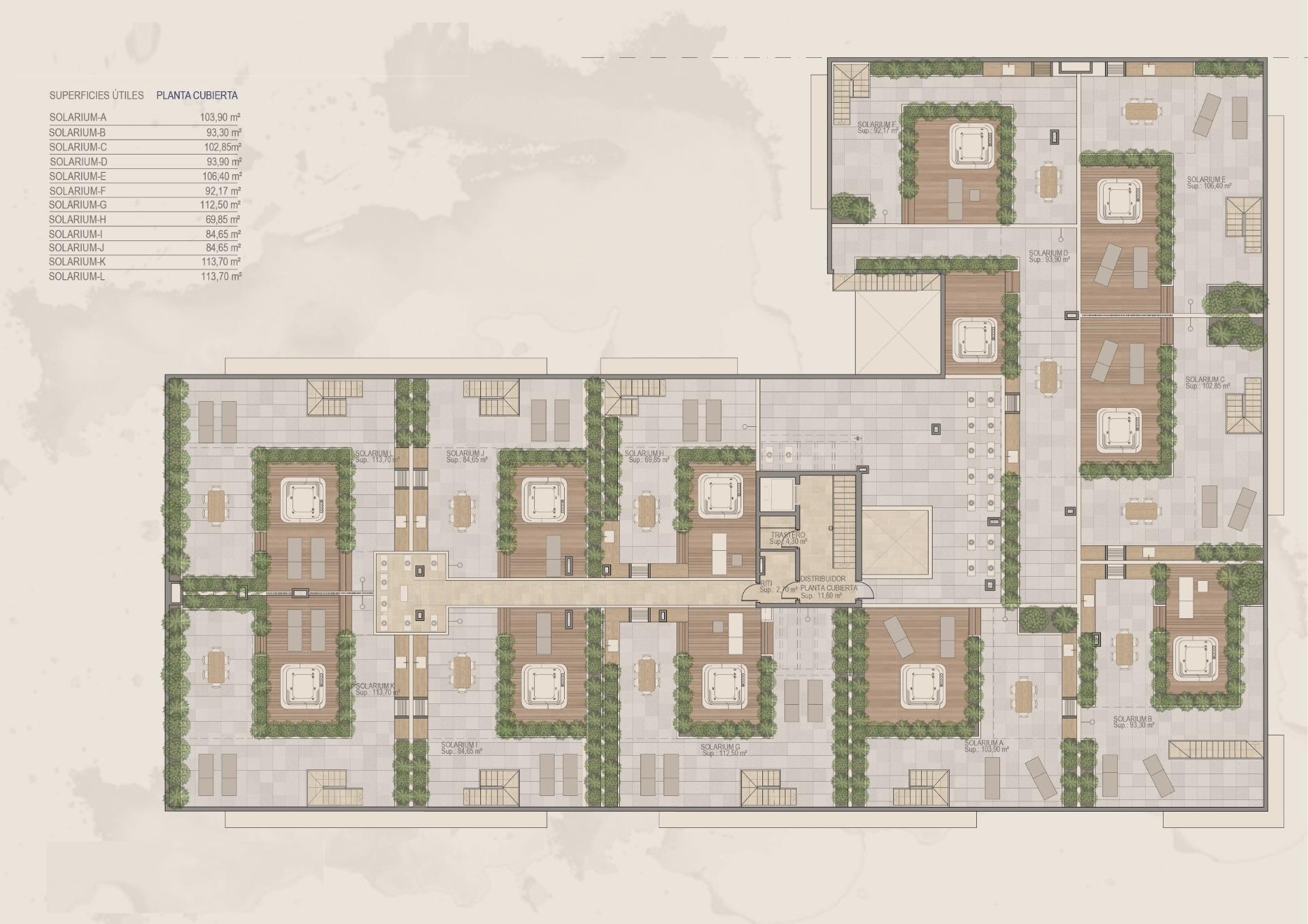 New Build 3 Bedroom Penthouse with 108 m² Solarium for Sale in Torre-Pacheco, Murcia