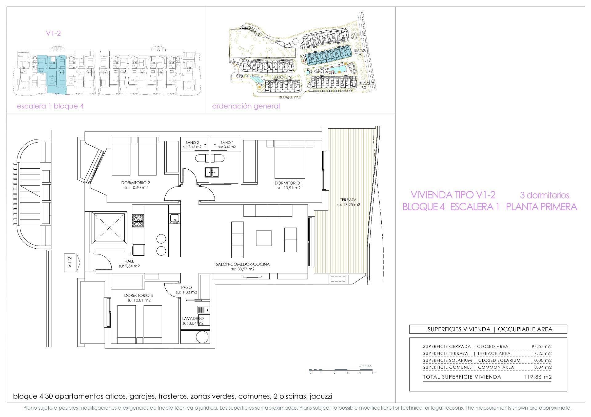 Spacious New Build 3 Bedroom Apartment with Communal Pool for Sale in Playa Flamenca, Orihuela Costa