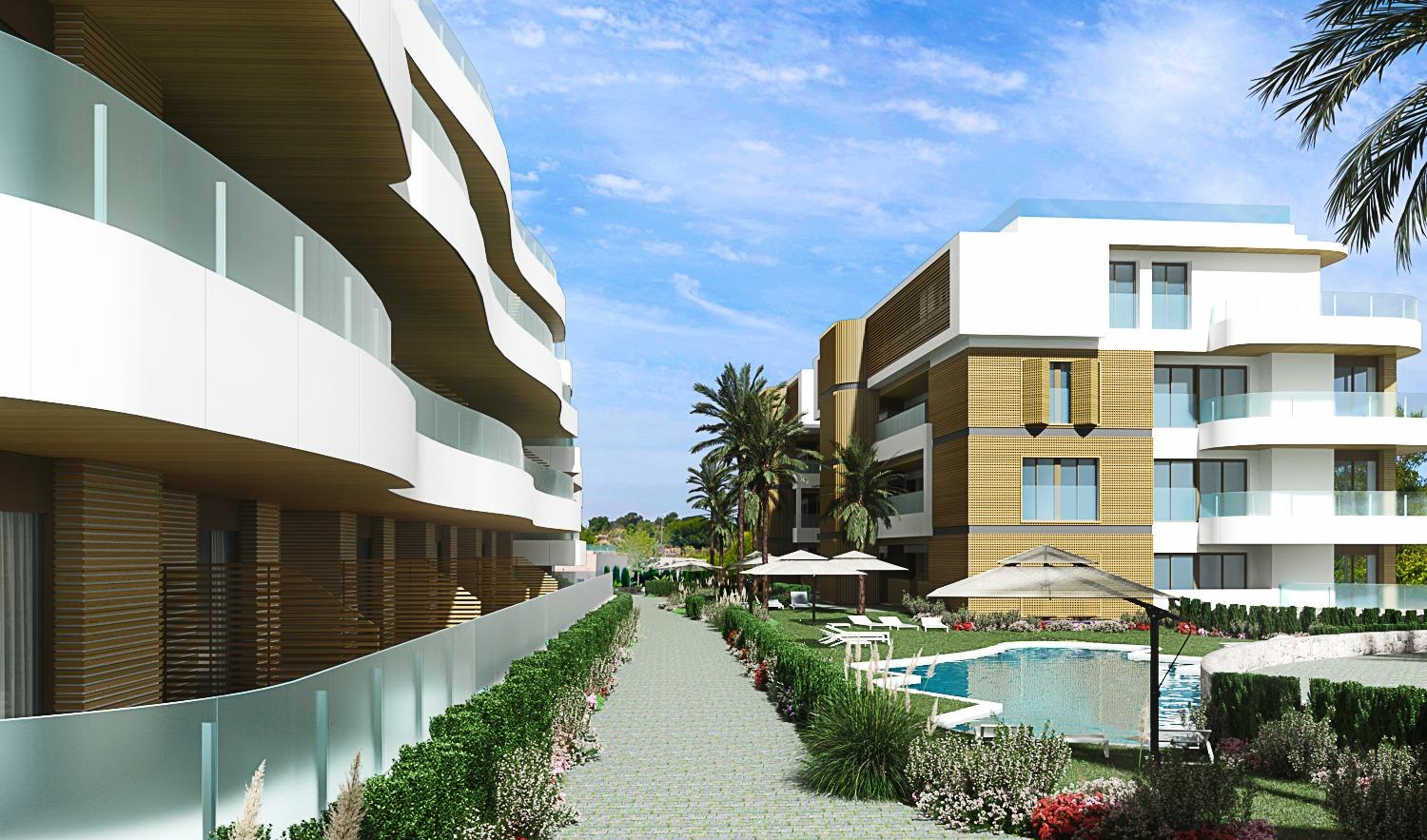 Modern New Build 2 Bedroom Ground Floor Apartment with Garden for Sale in Playa Flamenca, Orihuela Costa