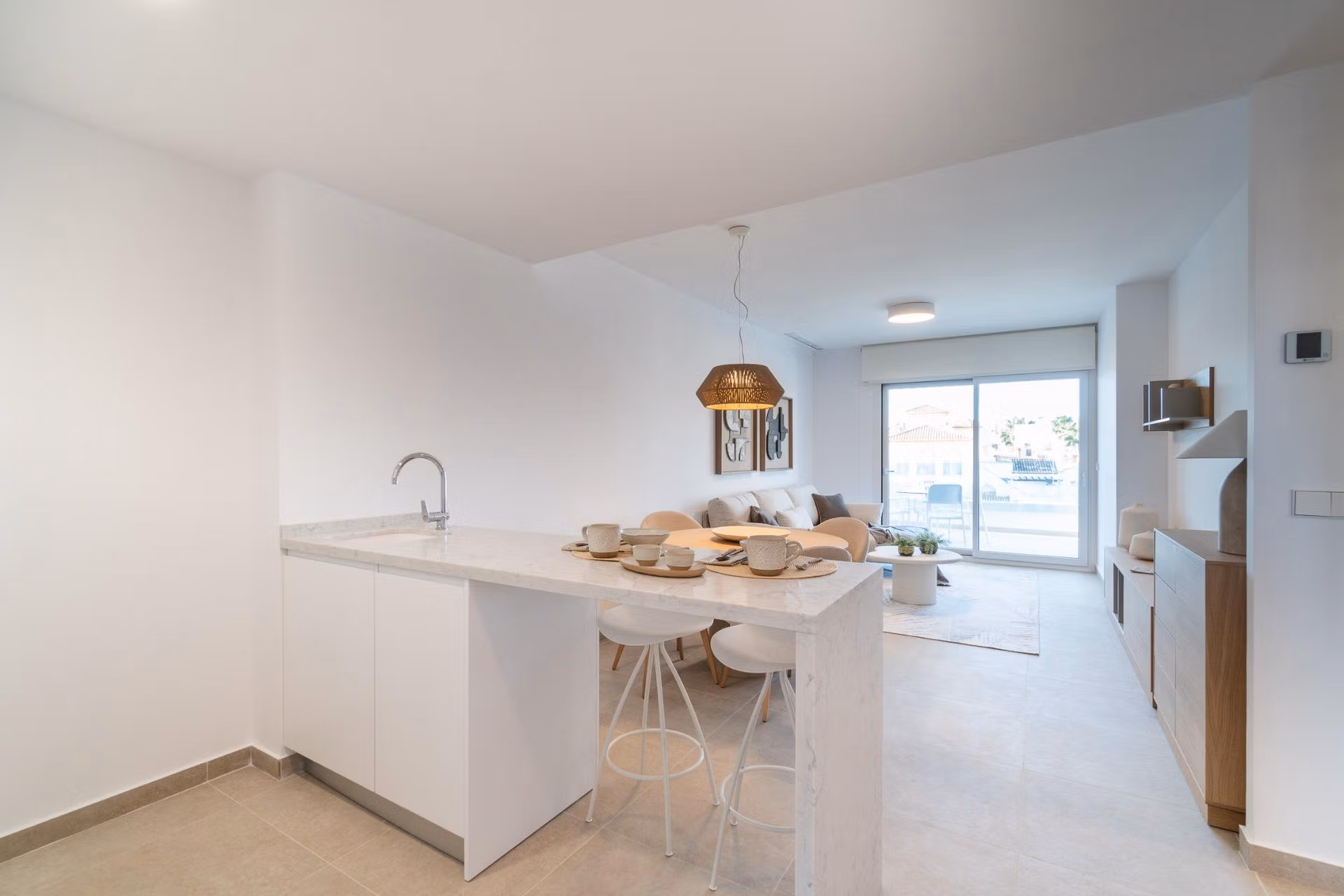 NEW-BUILD-RESIDENTIAL-AT-PLAYA-FLAMENCA-7 Przestronny nowy apartament z 3 sypialniami i wspólnym basenem na sprzedaż w Playa Flamenca, Orihuela Costa