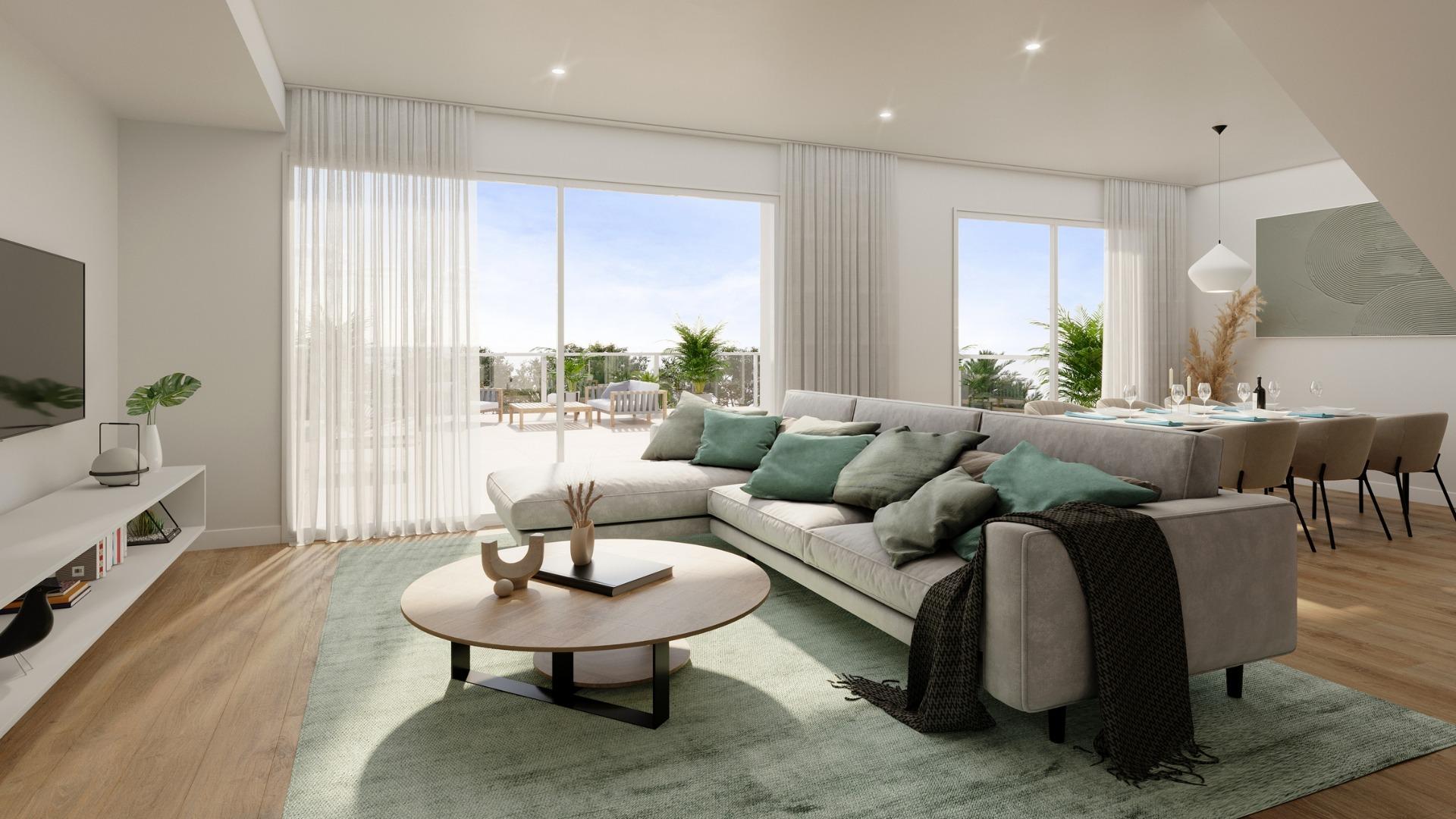 Elegant New Build 2 Bedroom Ground Floor Apartment with Private Garden for Sale in Alenda Golf, Monforte del Cid