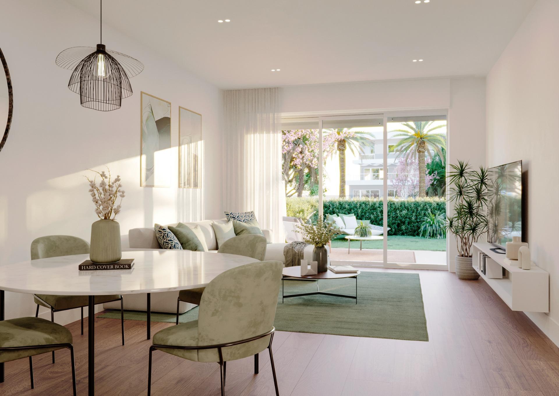 Elegant New Build 2 Bedroom Ground Floor Apartment with Private Garden for Sale in Alenda Golf, Monforte del Cid