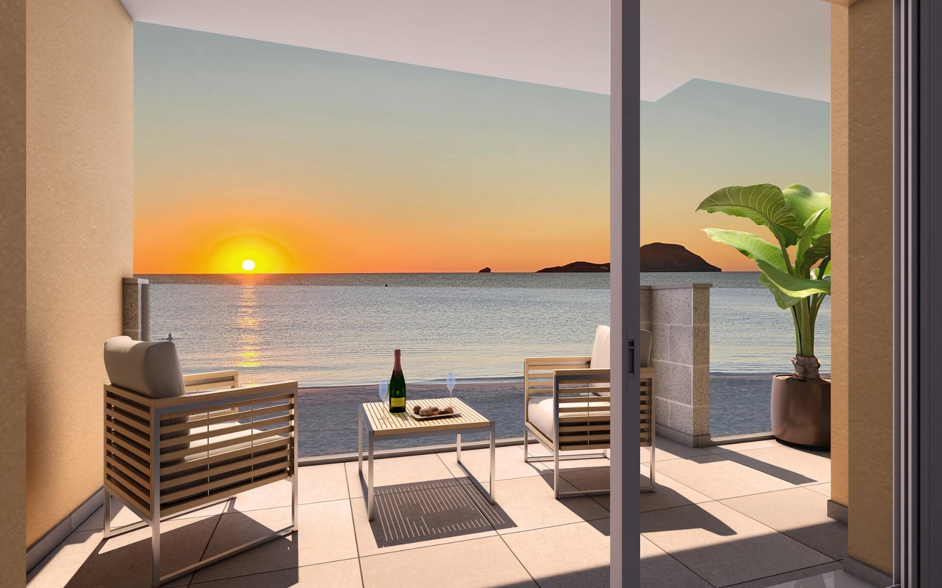 Spacious New Build 2 Bedroom Apartment with Sea Views for Sale in La Manga del Mar Menor