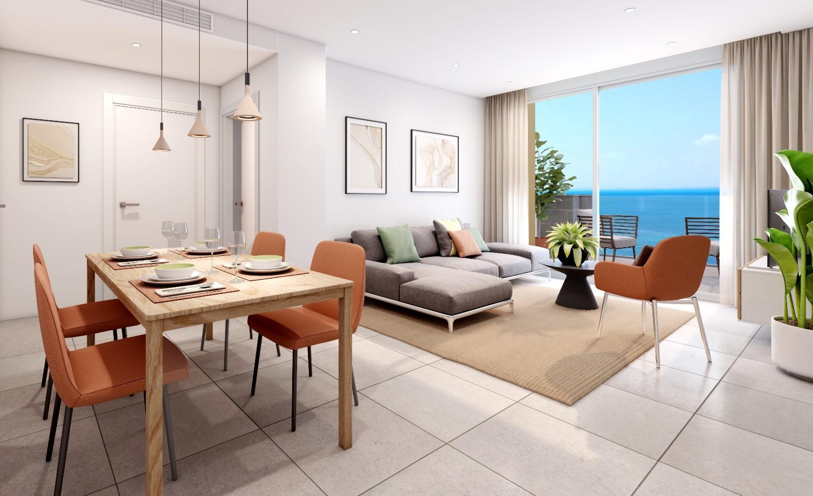 Modern New Build 1 Bedroom Apartment with Sea Views for Sale in La Manga del Mar Menor