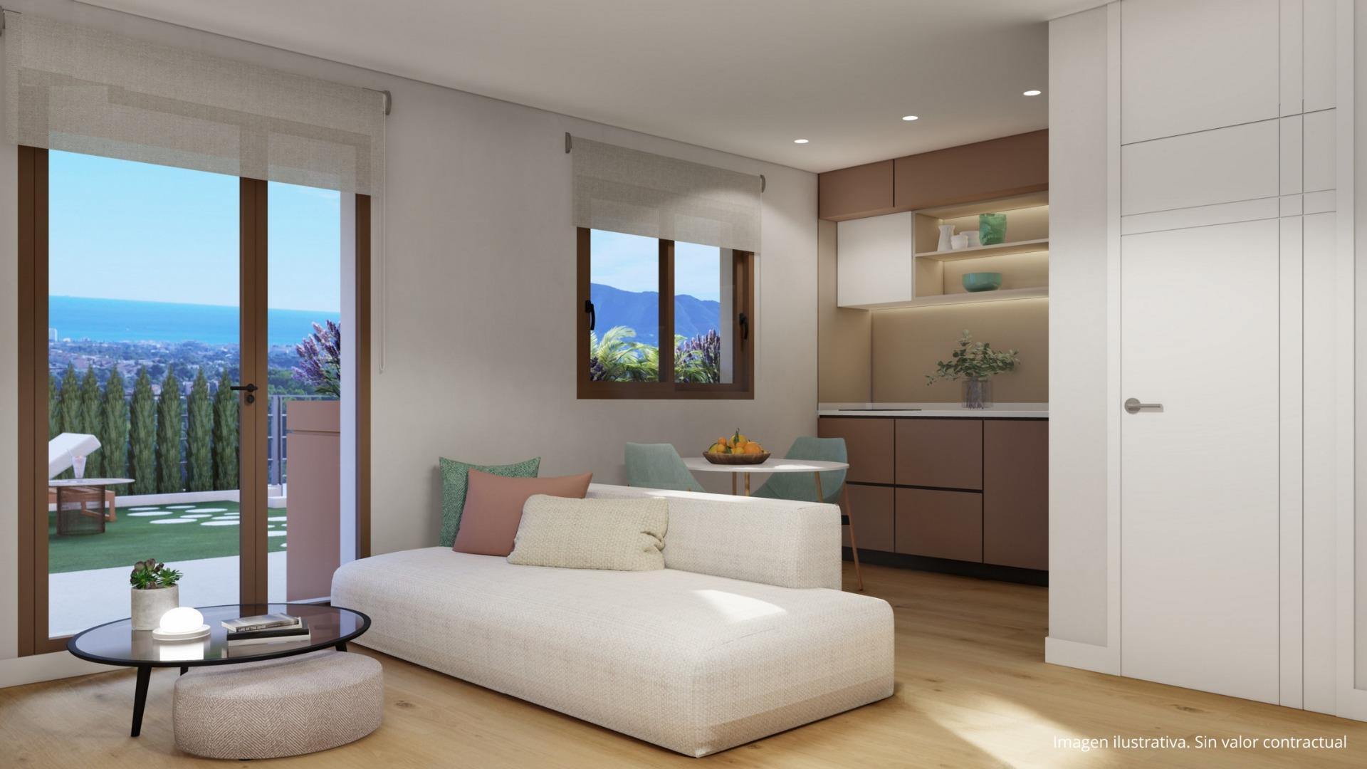 Spacious New Build 4 Bedroom Townhouse with Sea Views and Garden for Sale in La Nucía, Costa Blanca