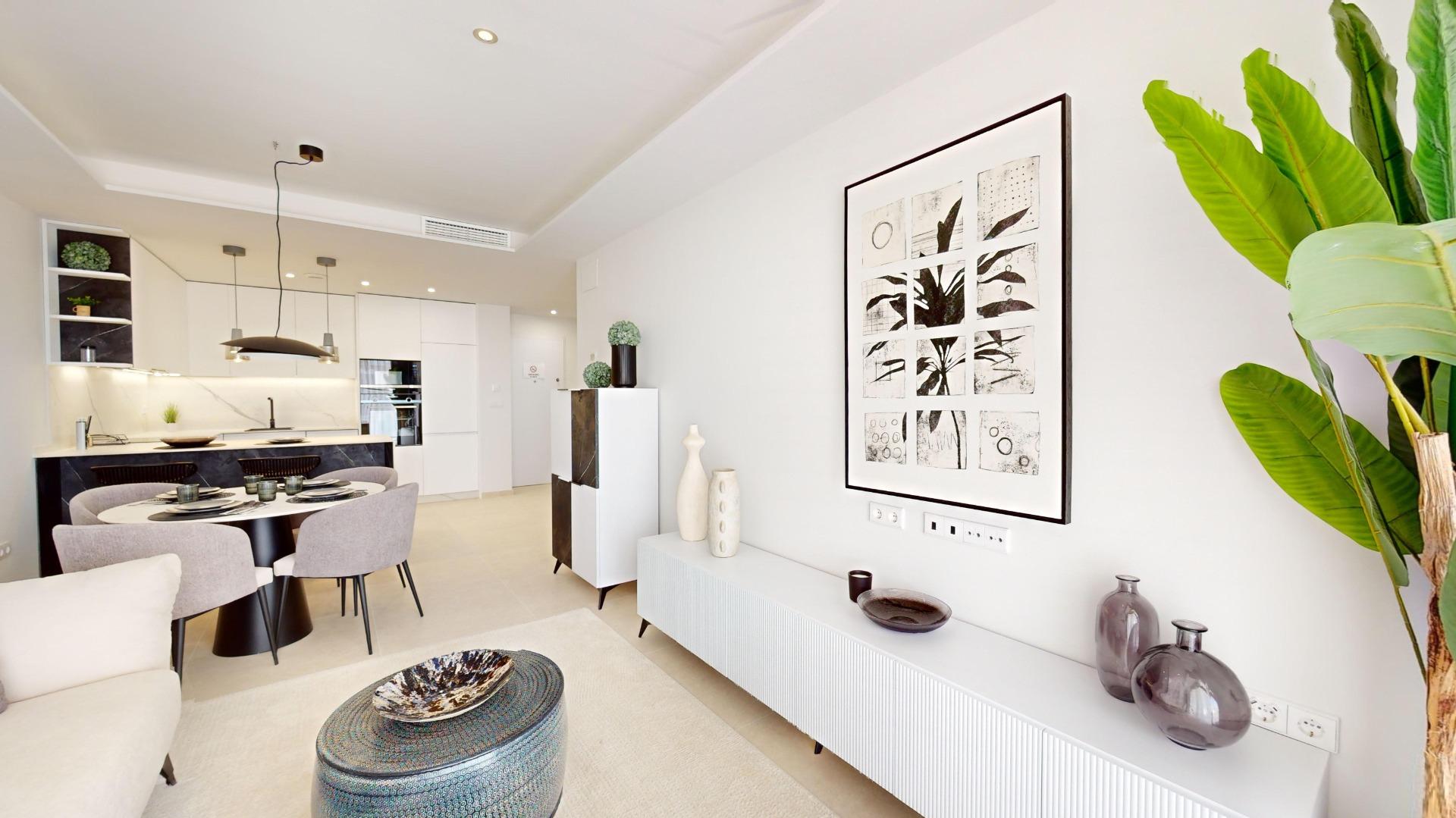 Elegant New Build 2 Bedroom Ground Floor Apartment with Garden for Sale in Lomas de Cabo Roig, Orihuela Costa