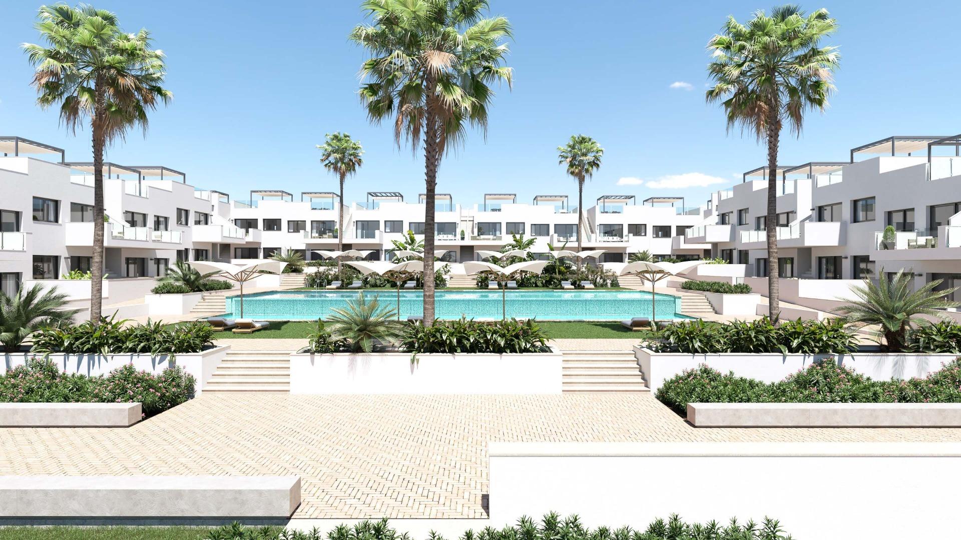 NEW-BUILD-RESIDENTIAL-OF-BUNGALOW-APARTMENTS-IN-LOS-BALCONES-6 New Build 3 Bedroom Top Floor Apartment for Sale in Los Balcones, Torrevieja – With Private Solarium