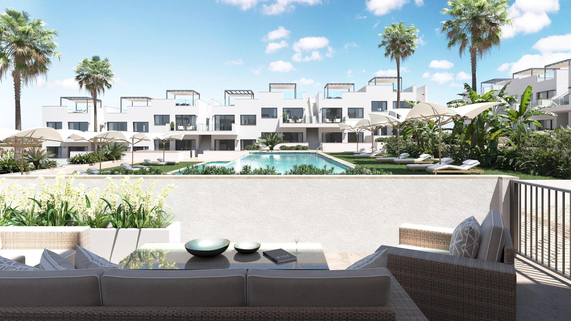NEW-BUILD-RESIDENTIAL-OF-BUNGALOW-APARTMENTS-IN-LOS-BALCONES-7 New Build 2 Bedroom Top Floor Apartment for Sale in Los Balcones, Torrevieja – With Private Solarium