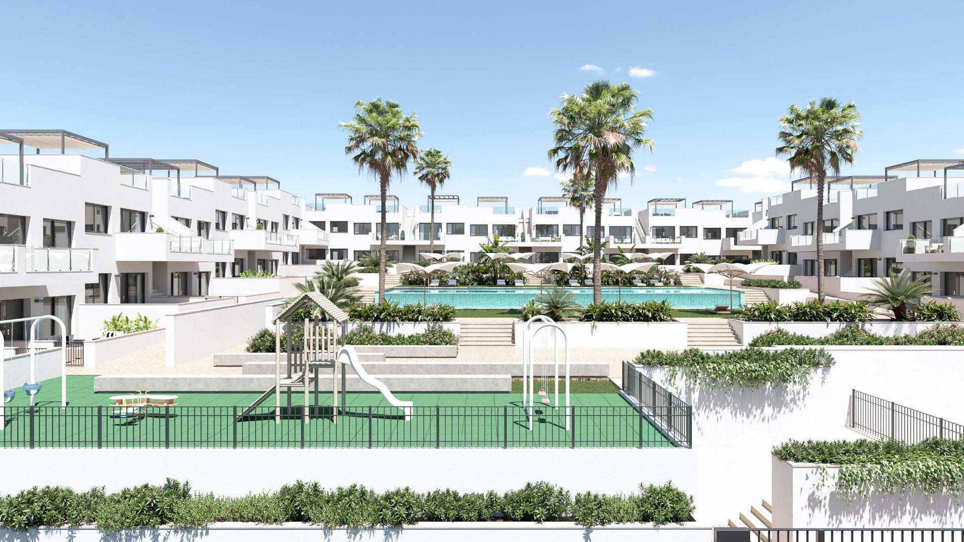 NEW-BUILD-RESIDENTIAL-OF-BUNGALOW-APARTMENTS-IN-LOS-BALCONES-8 New Build 2 Bedroom Top Floor Apartment for Sale in Los Balcones, Torrevieja – With Private Solarium