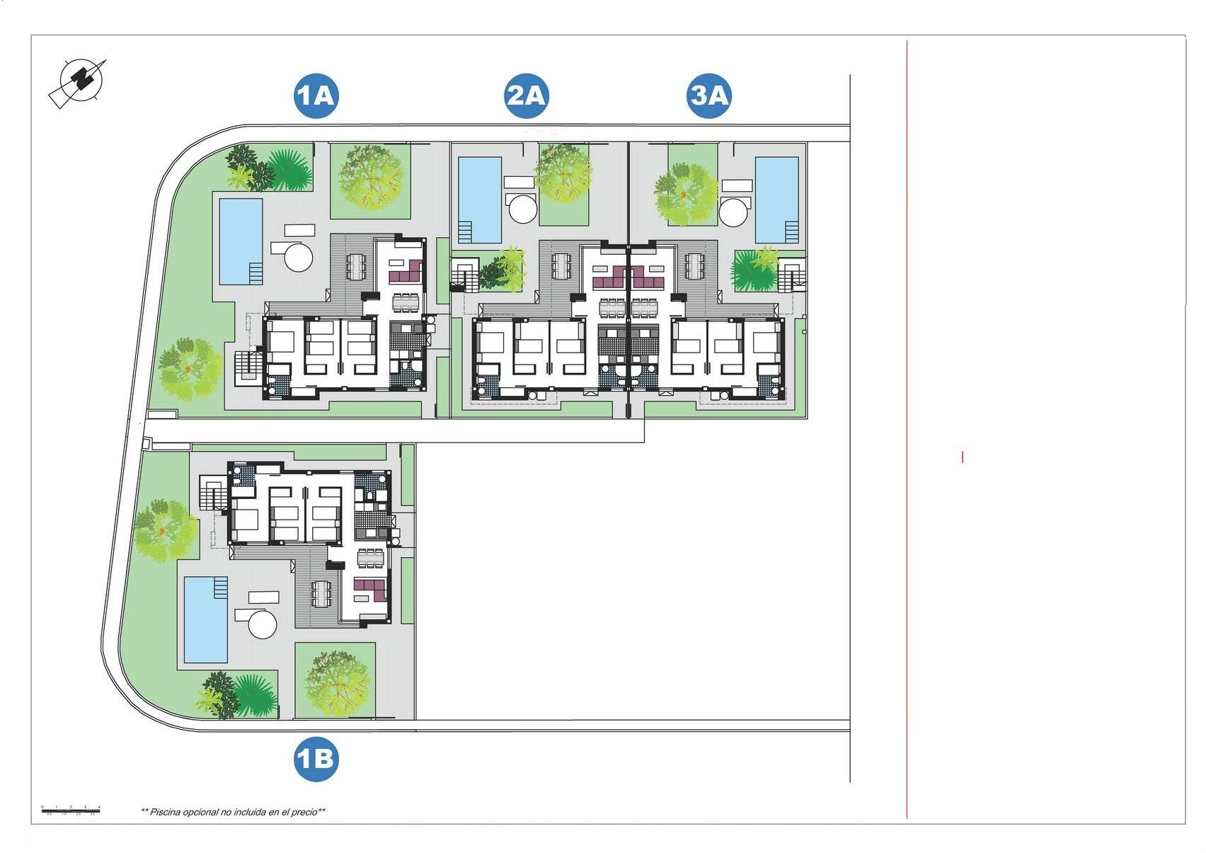 Modern New Build 3 Bedroom Semi-Detached Villa with Private Garden and Solarium for Sale in Els Poblets