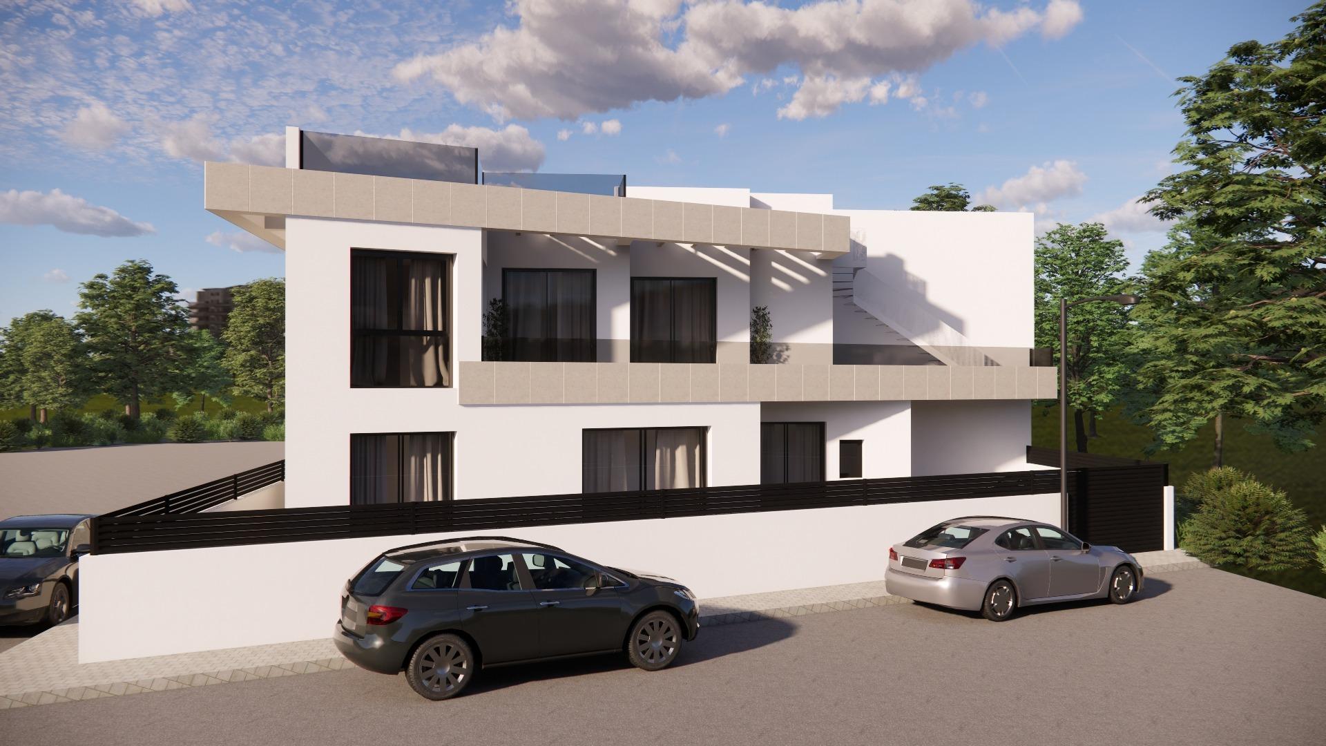 Sleek modern 3-bedroom townhouse with spacious balconies and landscaped surroundings in Rojales.