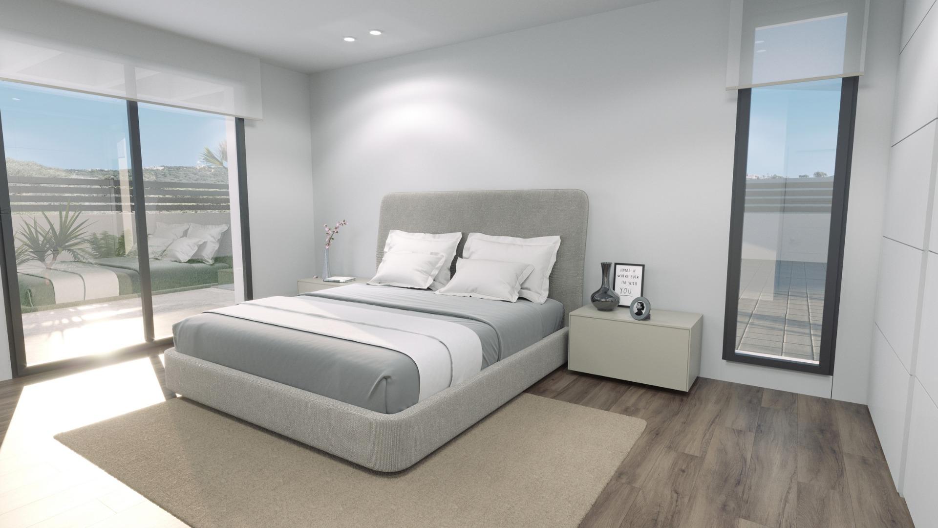New Build 3 Bedroom Single-Storey Villa with Closed Garage and Sea Views for Sale in Finestrat