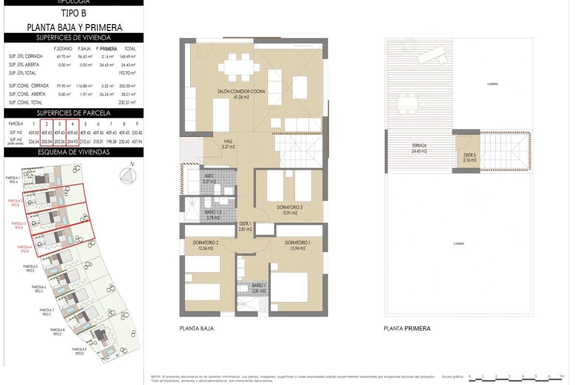 Elegant open-plan floor plan of a 3-bedroom villa with spacious terrace in Sierra Cortina, Finestrat, designed for luxury living