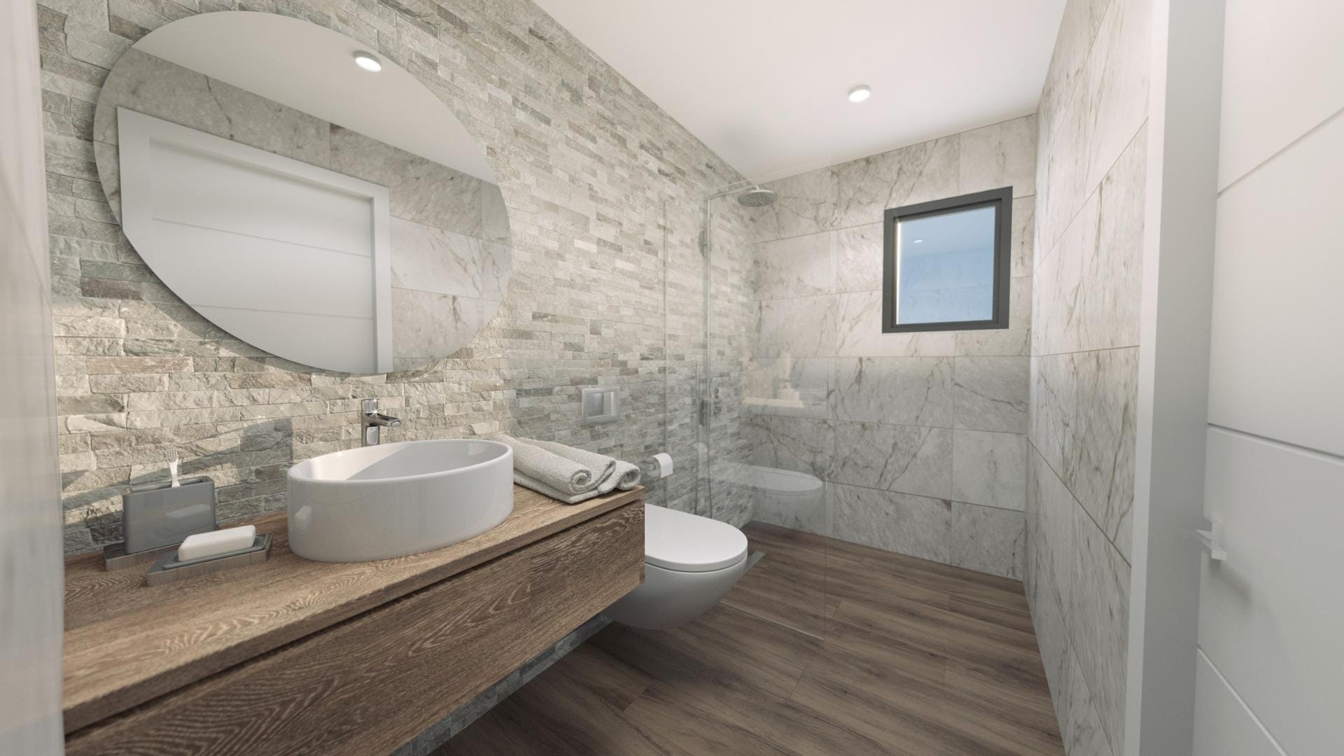 New Build 3 Bedroom Single-Storey Villa with Closed Garage and Sea Views for Sale in Finestrat