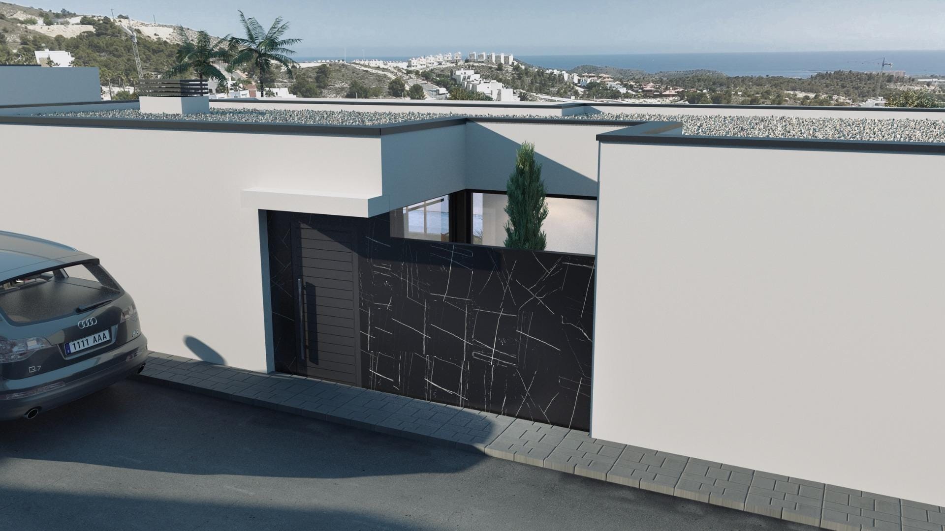 New Build 3 Bedroom Single-Storey Villa with Closed Garage and Sea Views for Sale in Finestrat
