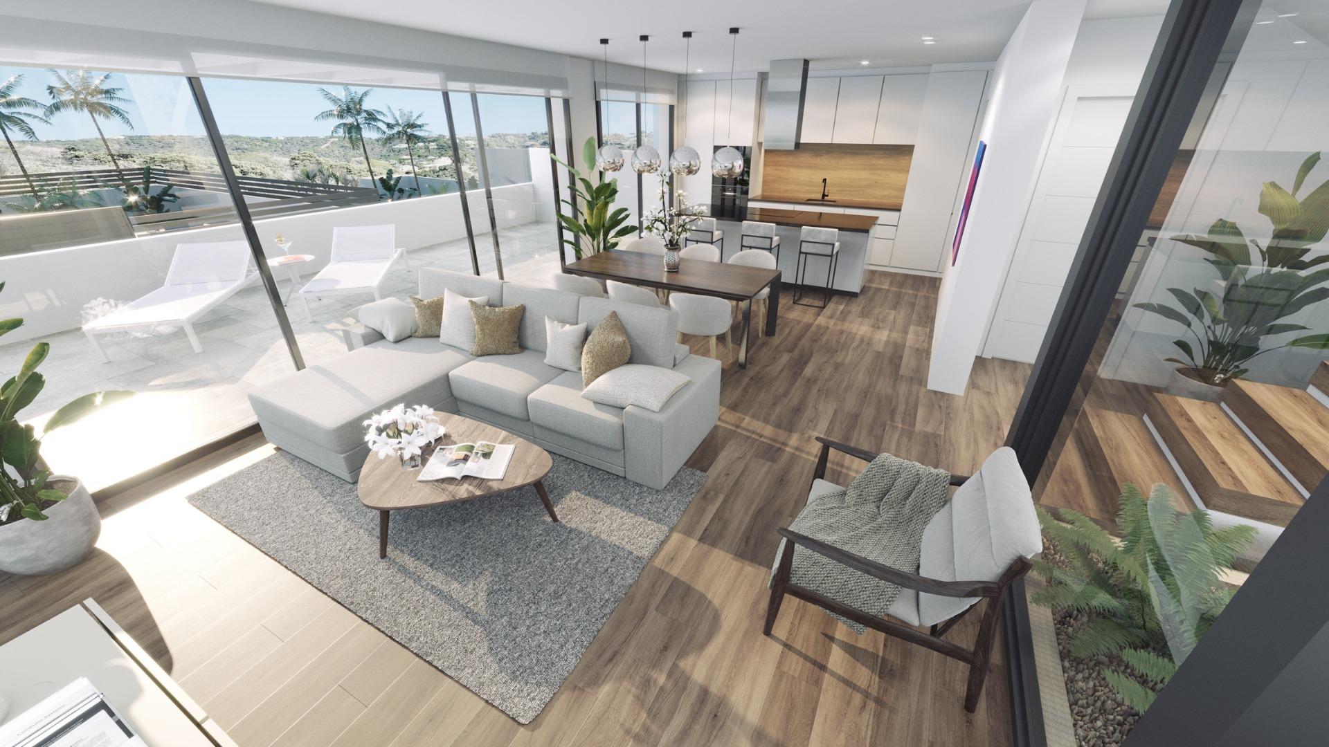 New Build 3 Bedroom Single-Storey Villa with Closed Garage and Sea Views for Sale in Finestrat