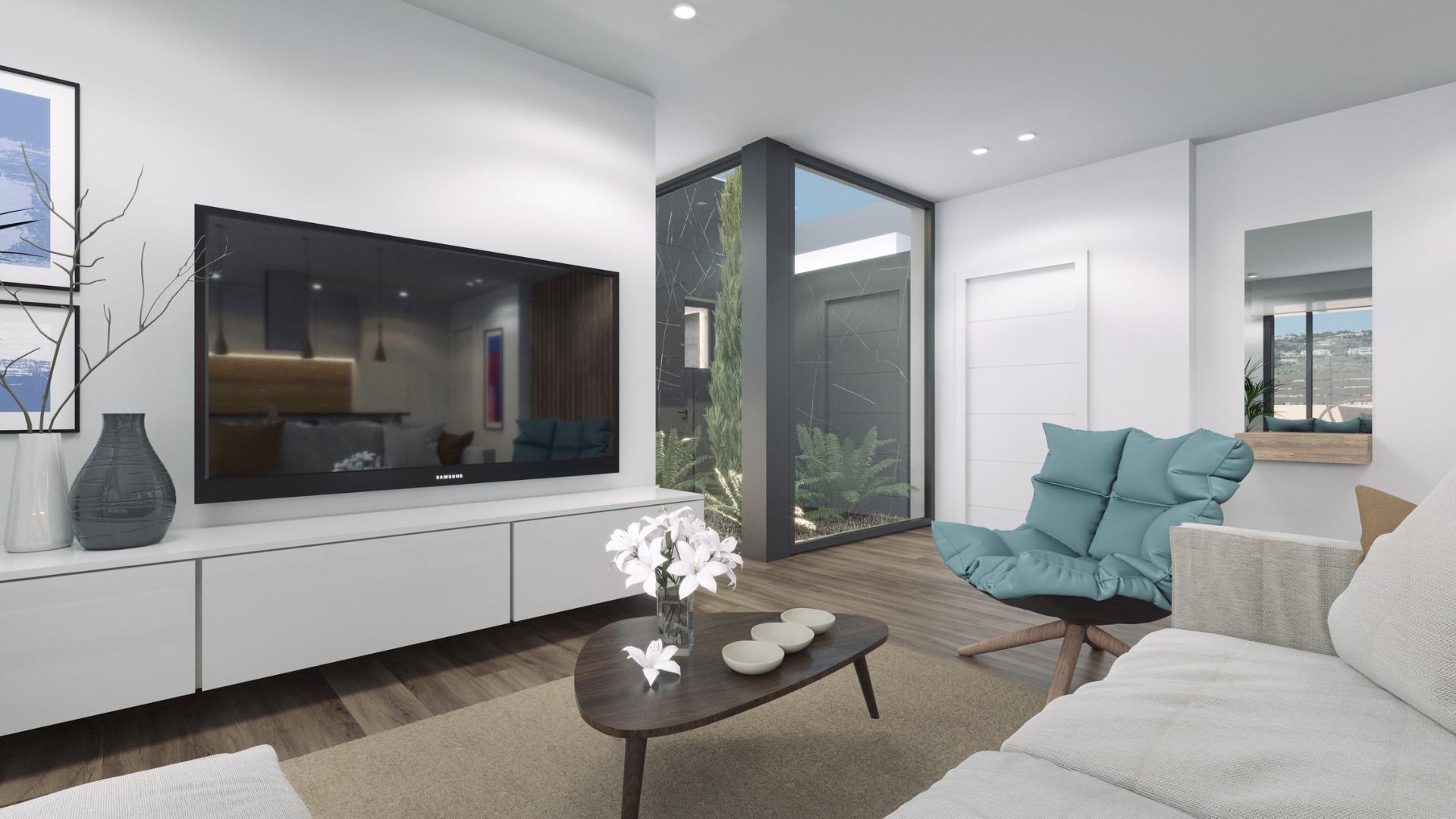 New Build 3 Bedroom Single-Storey Villa with Closed Garage and Sea Views for Sale in Finestrat