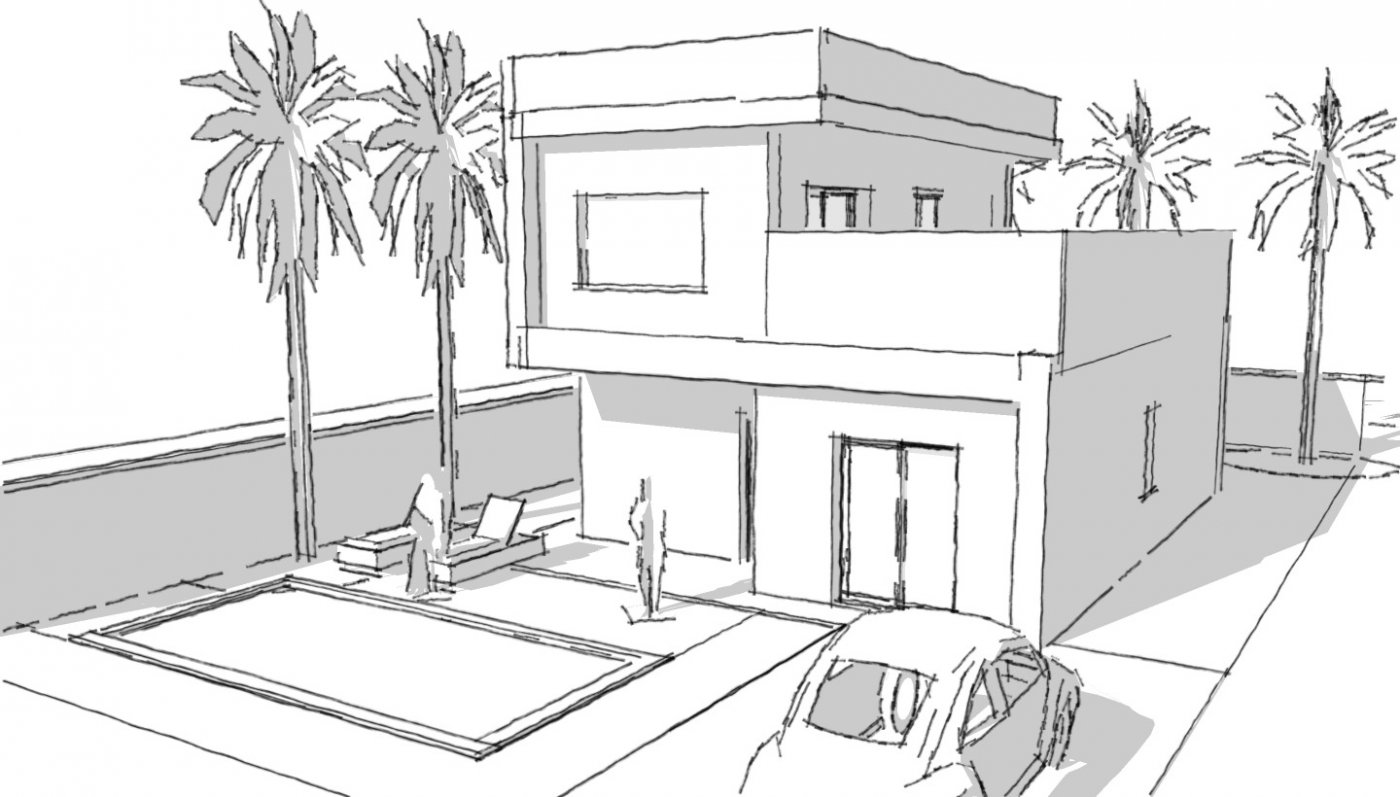 Modern elegant 3-bedroom villa with private pool and spacious terrace on a generous plot in sunny Rojales, Costa Blanca.