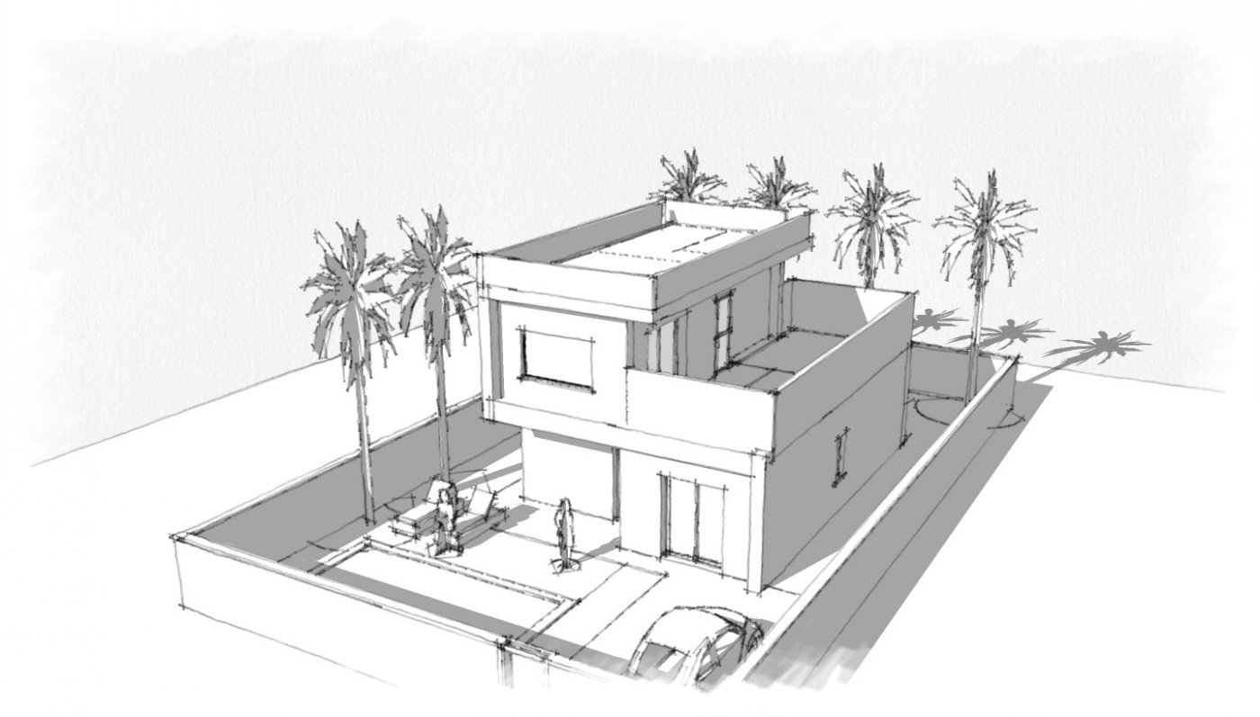 Elegant modern 3-bedroom villa with spacious terrace, private pool, and landscaped plot in sunny Rojales, Costa Blanca.