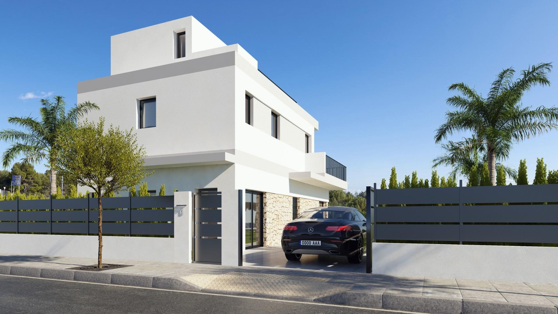 Impressive New Build 4 Bedroom Villa with Basement, Pool and Sea Views for Sale in San Miguel de Salinas