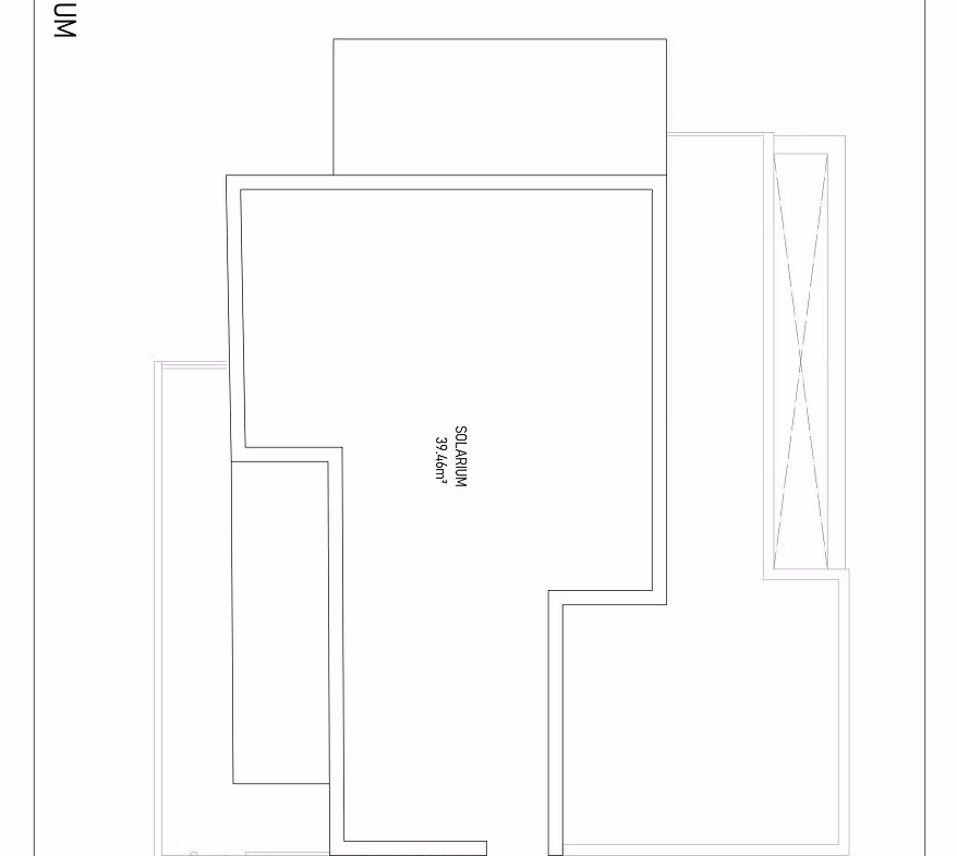 NEW-BUILD-VILLAS-IN-TORREVIEJA-7 Spacious solarium floor plan with sun-drenched terrace in modern 3-bedroom villa in Aguas Nuevas, Torrevieja.