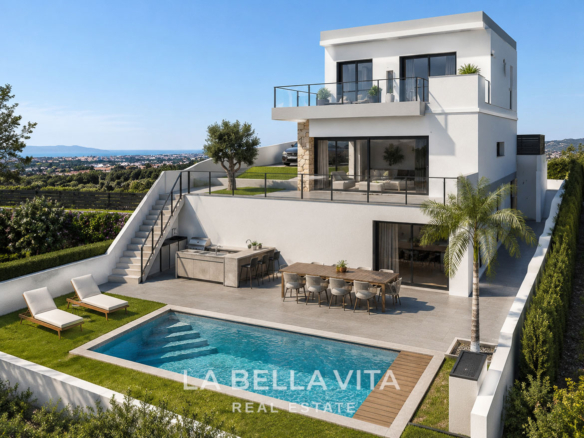 New Build 4 Bedroom Villa with Basement, Pool and Sea Views for Sale in San Miguel de Salinas