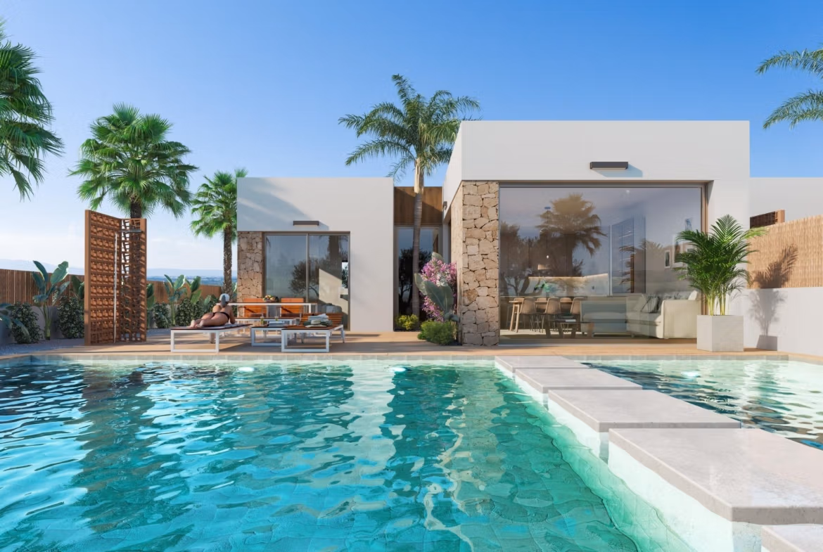 New Build Apartments and Villas Frontline Golf in Los Alcazares Costa Calida in Serena Golf