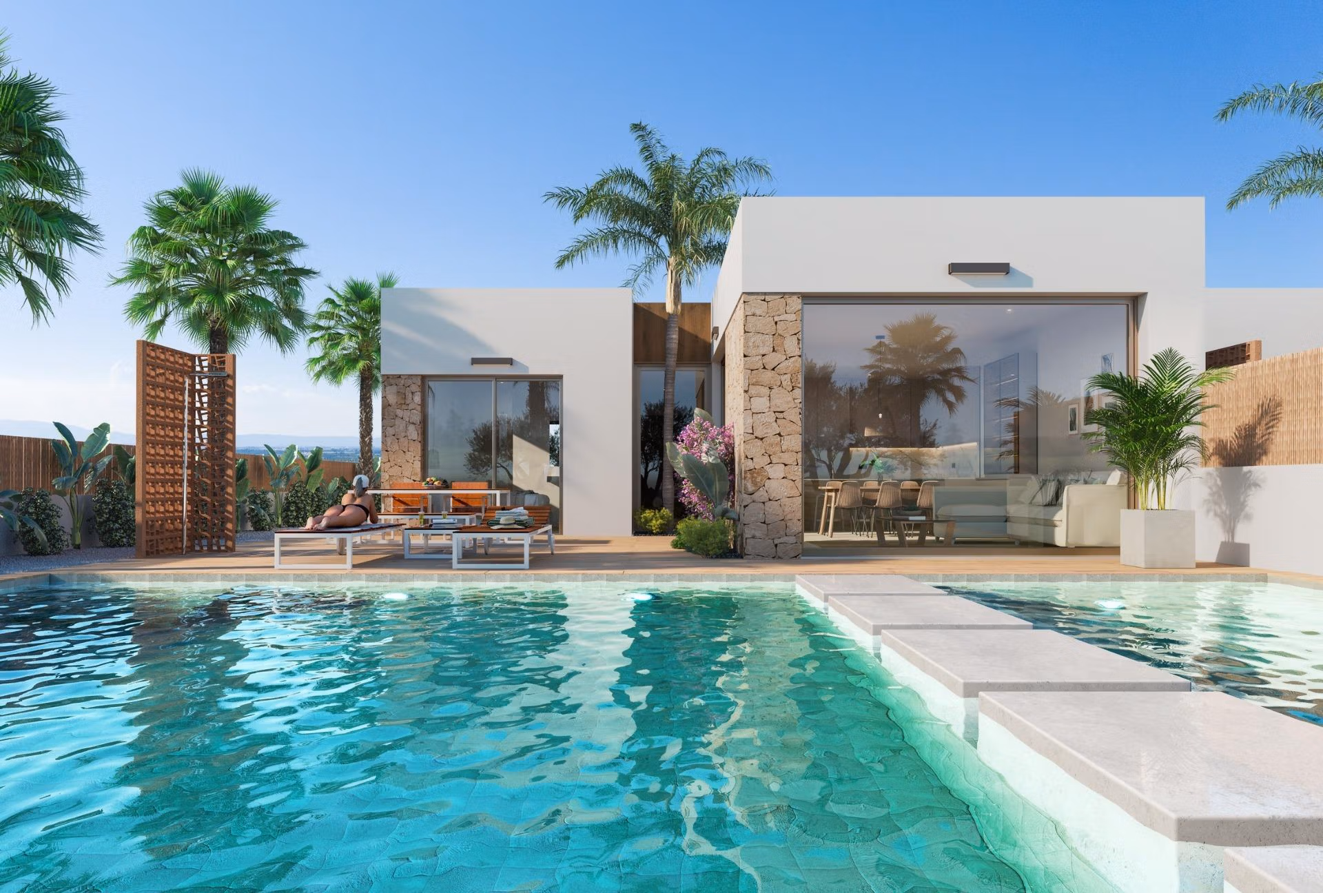 New Build Apartments and Villas Frontline Golf in Los Alcazares Costa Calida in Serena Golf