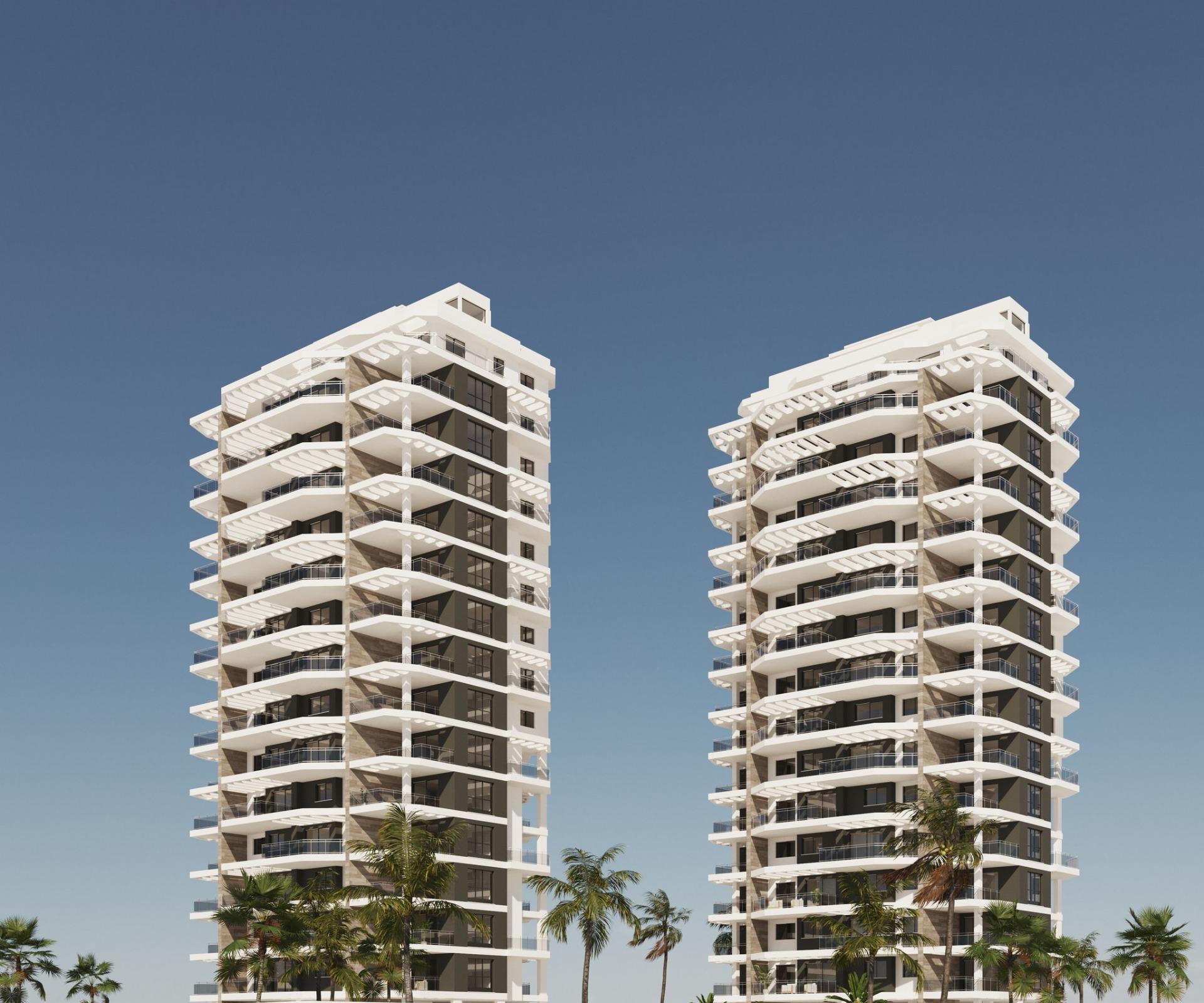 Spacious New Build 3 Bedroom Apartment with Sea Views for Sale in Calpe, 200 m from Arenal Beach