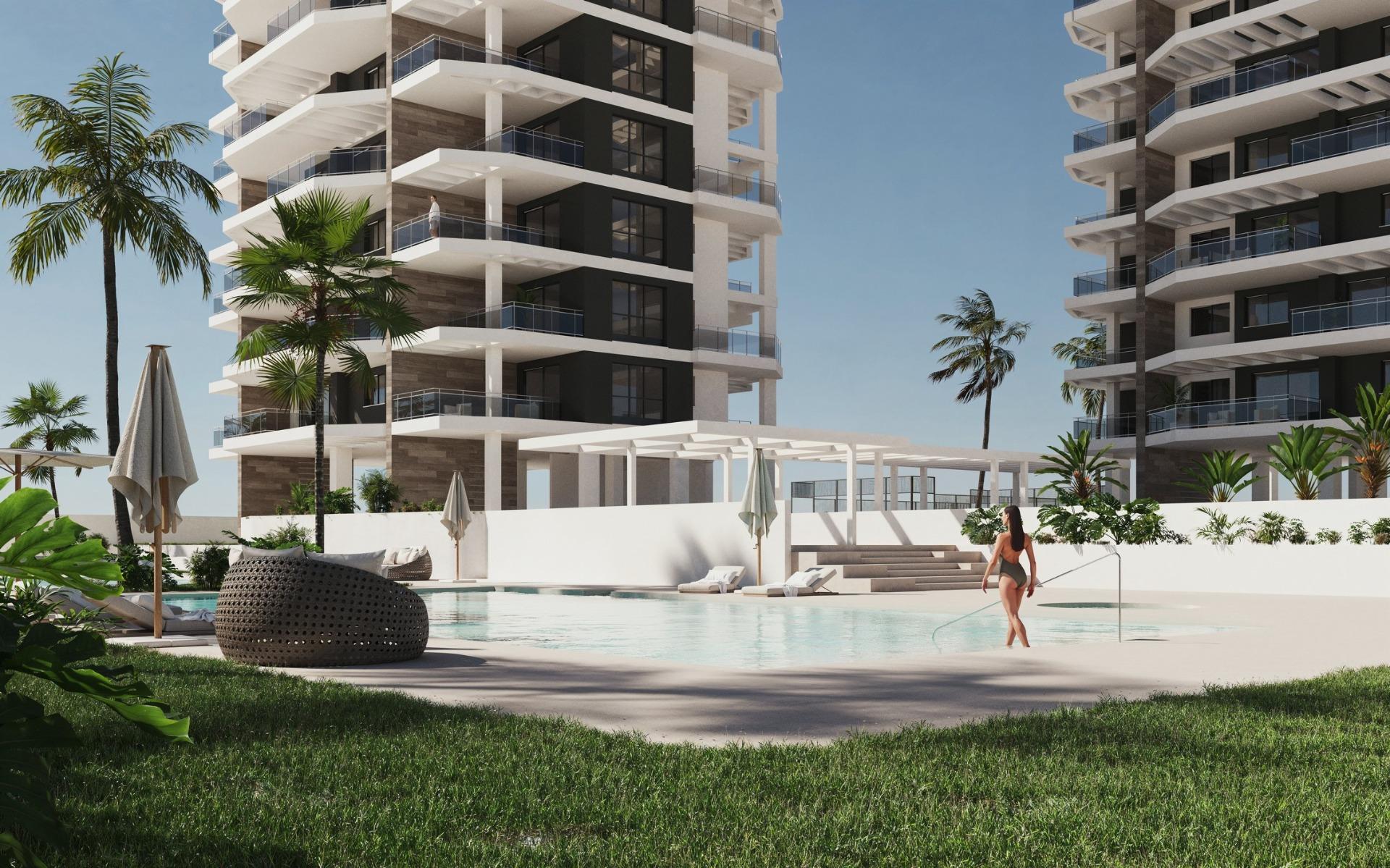 Spacious New Build 3 Bedroom Apartment with Sea Views for Sale in Calpe, 200 m from Arenal Beach