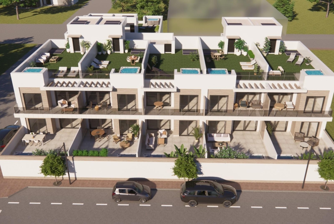 Contemporary top floor 2-bedroom apartment with sun-drenched solarium terraces in modern Rojales, Costa Blanca South development
