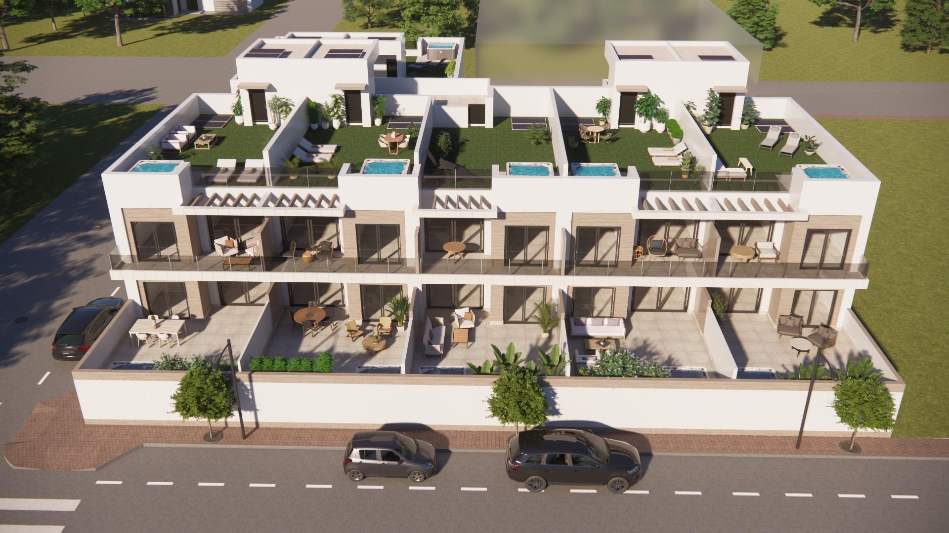 Contemporary top floor 2-bedroom apartment with sun-drenched solarium terraces in modern Rojales, Costa Blanca South development