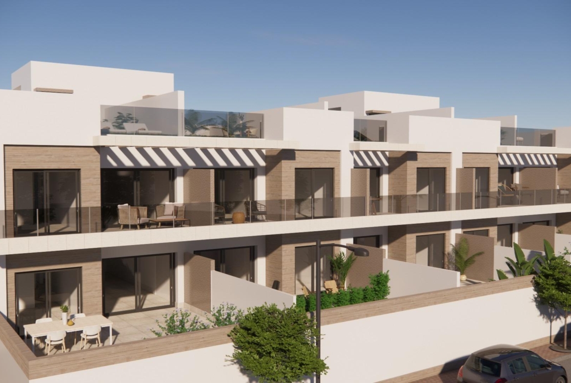 Modern new build 2-bedroom ground floor apartments with spacious sun-drenched terraces in upscale Rojales, Costa Blanca South.