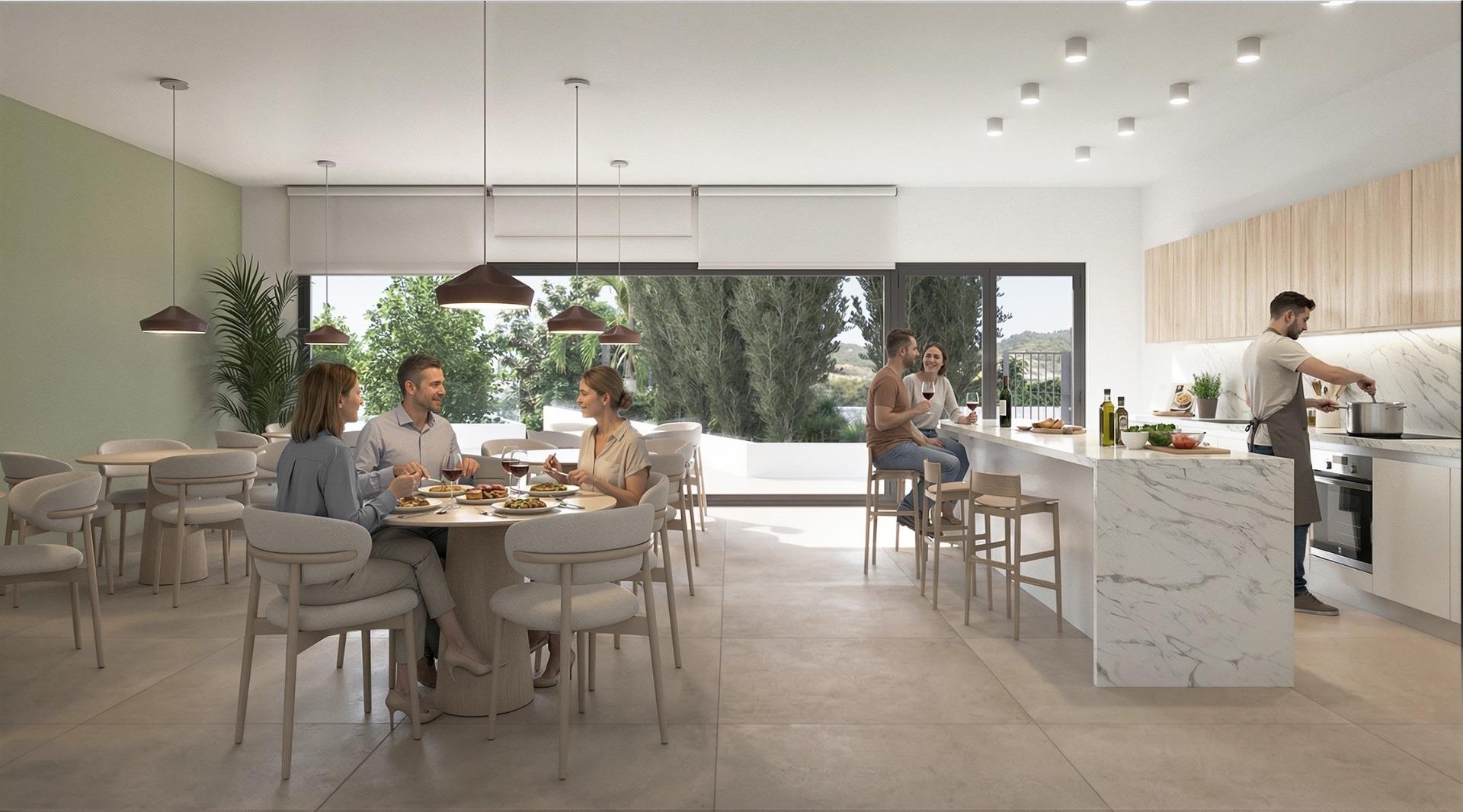 Modern New Build 2 Bedroom Apartment with Communal Pool for Sale in Balcón de Finestrat, Costa Blanca