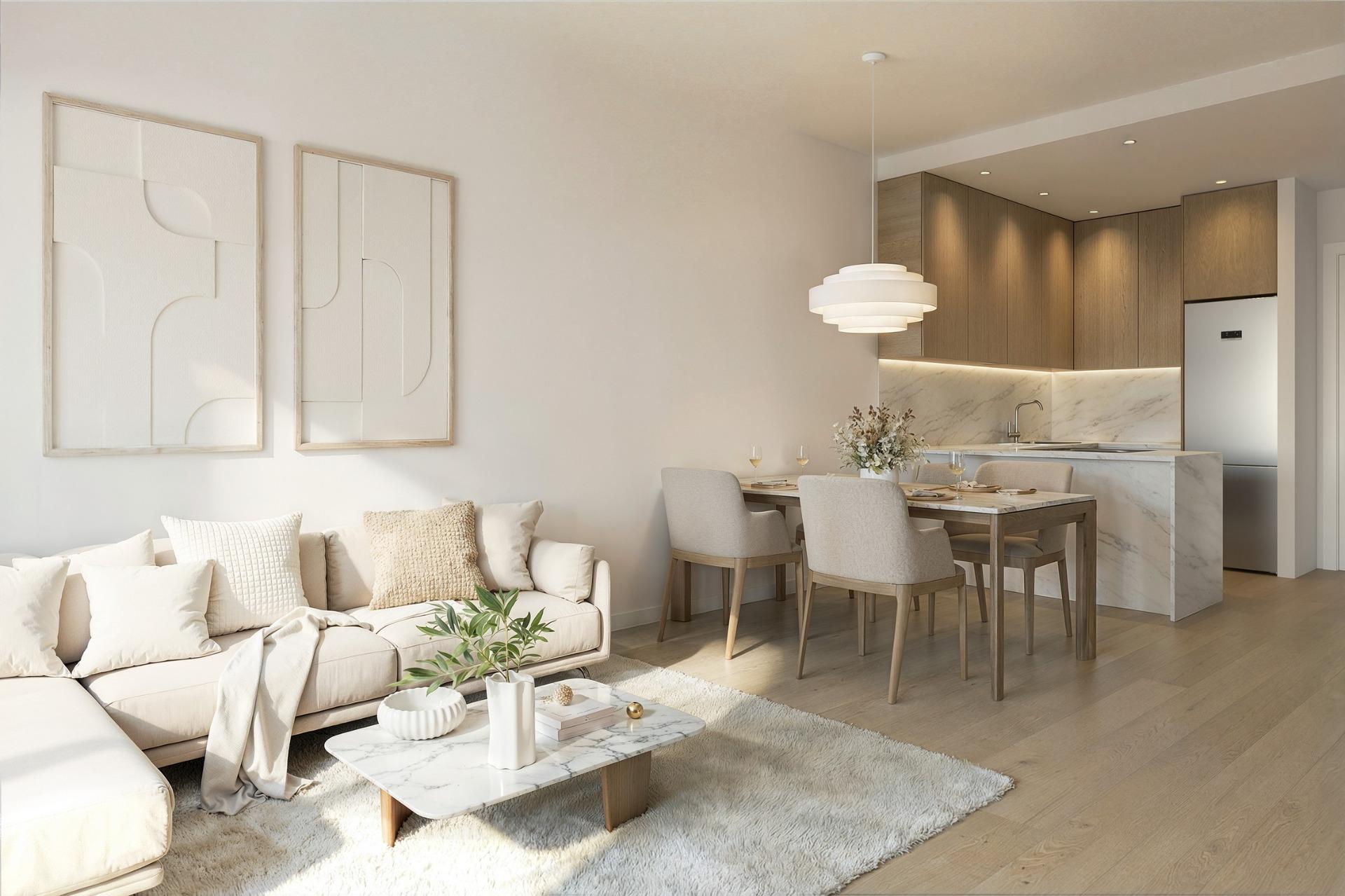 Modern New Build 2 Bedroom Apartment with Communal Pool for Sale in Balcón de Finestrat, Costa Blanca