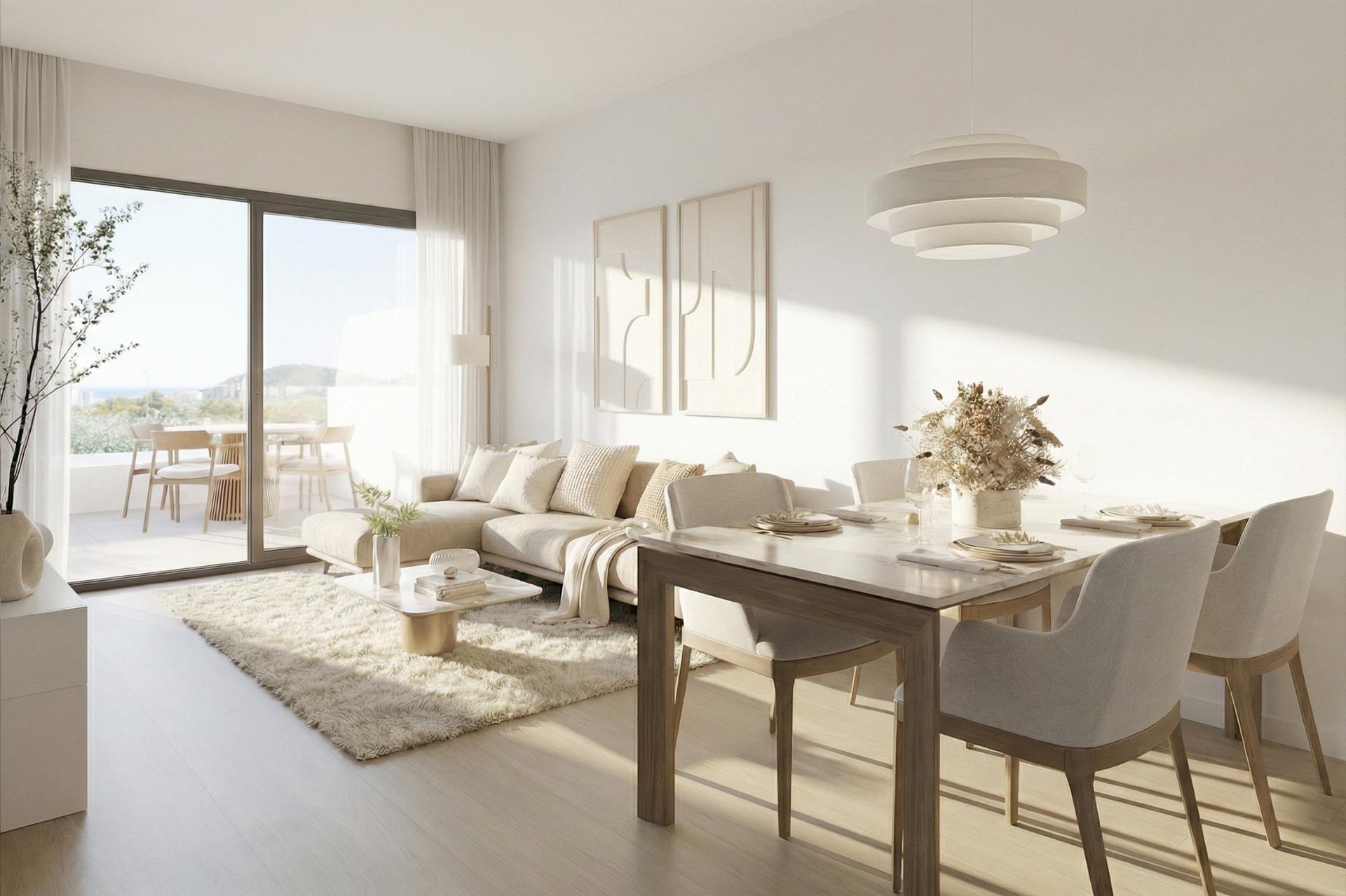 Modern New Build 2 Bedroom Apartment with Communal Pool for Sale in Balcón de Finestrat, Costa Blanca