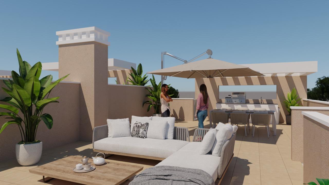 Stunning New Build 3 Bedroom Top Floor Apartment with Solarium for Sale on Lo Romero Golf, Pilar de la Horadada