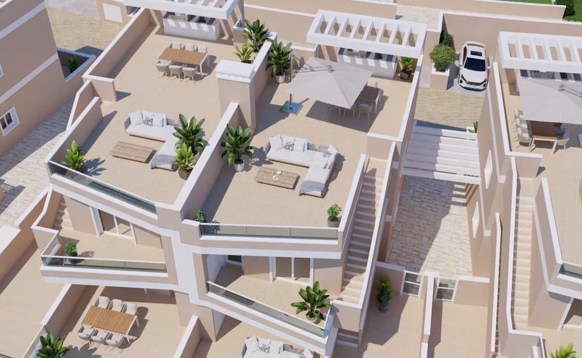 New-Build-Bungalows-in-Lo-Romero-Golf-Resort-Pilar-de-la-Horadada-8 Spacious sun-drenched top floor 3-bedroom apartment with elegant solarium and outdoor lounge at Lo Romero Golf, Pilar de la Horadada