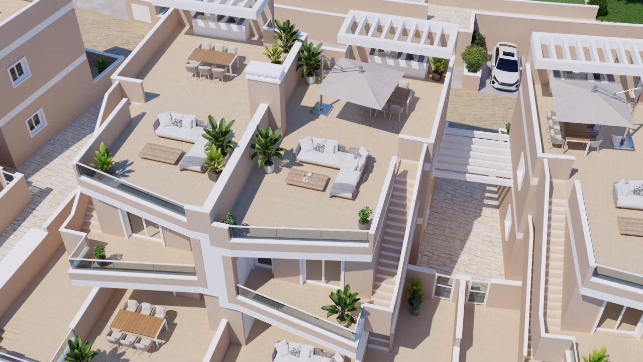 New-Build-Bungalows-in-Lo-Romero-Golf-Resort-Pilar-de-la-Horadada-8 Spacious sun-drenched top floor 3-bedroom apartment with elegant solarium and outdoor lounge at Lo Romero Golf, Pilar de la Horadada