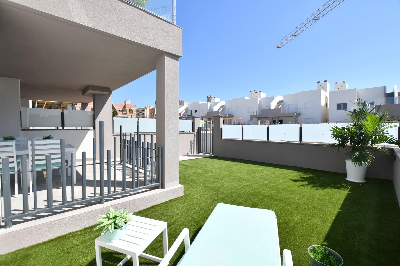 Spacious New Build 3 Bedroom Ground Floor Apartment with Garden for Sale in San Miguel de Salinas