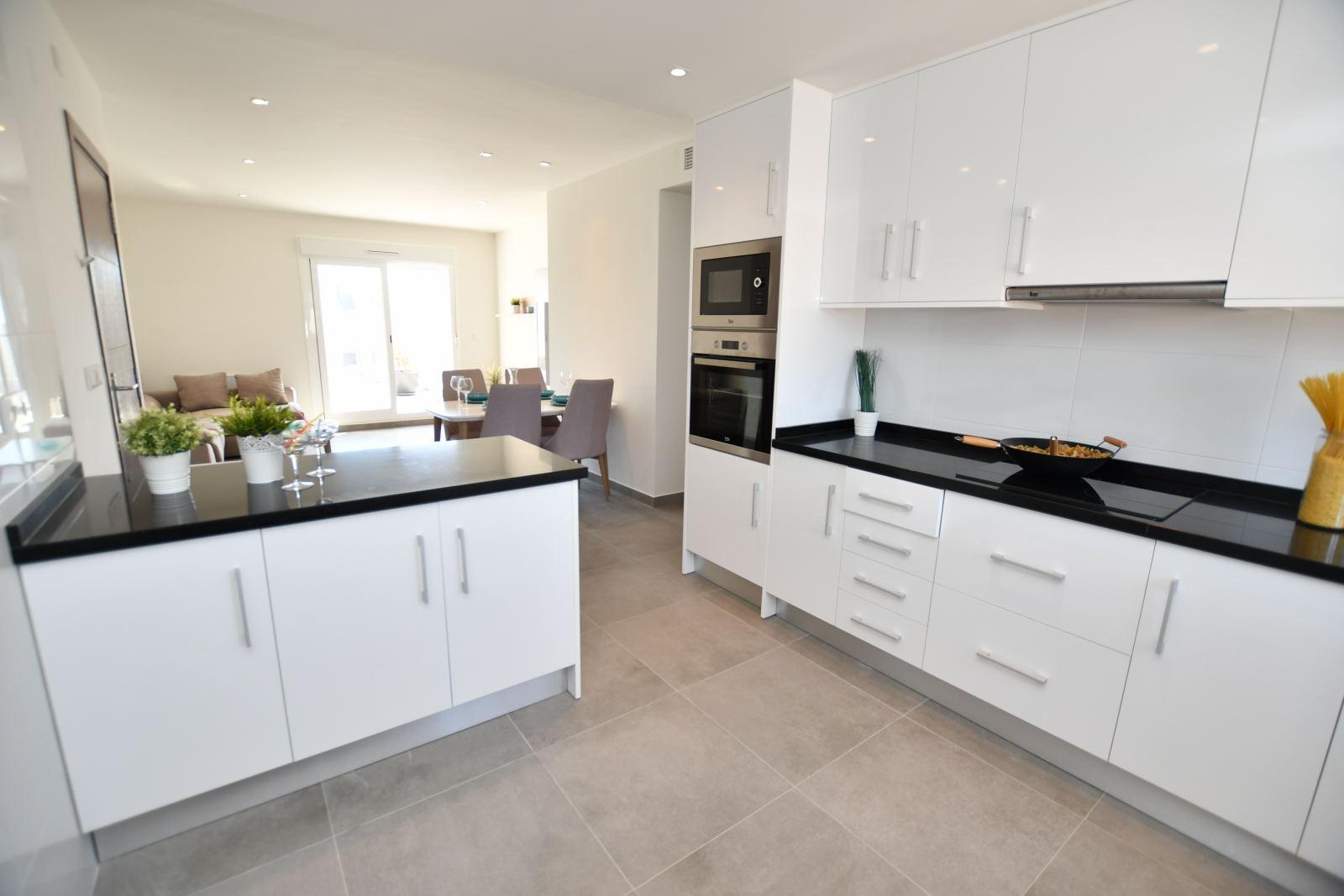 New Build 2 Bedroom Top Floor Apartment with Solarium and Sea Views for Sale in San Miguel de Salinas